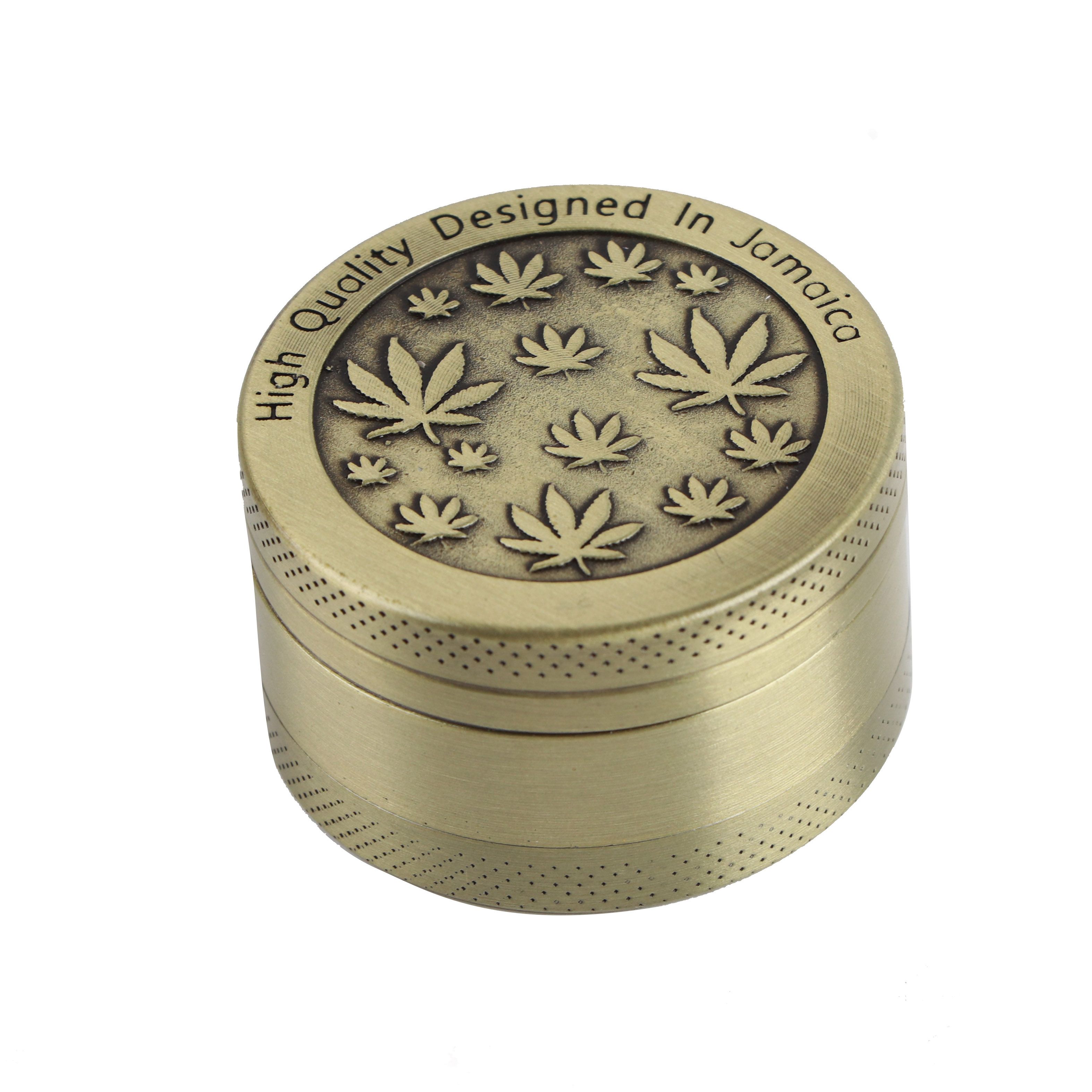 Leaf Pattern Grinder Colourful Zinc Alloy Manual Portable Abrader Crusher
