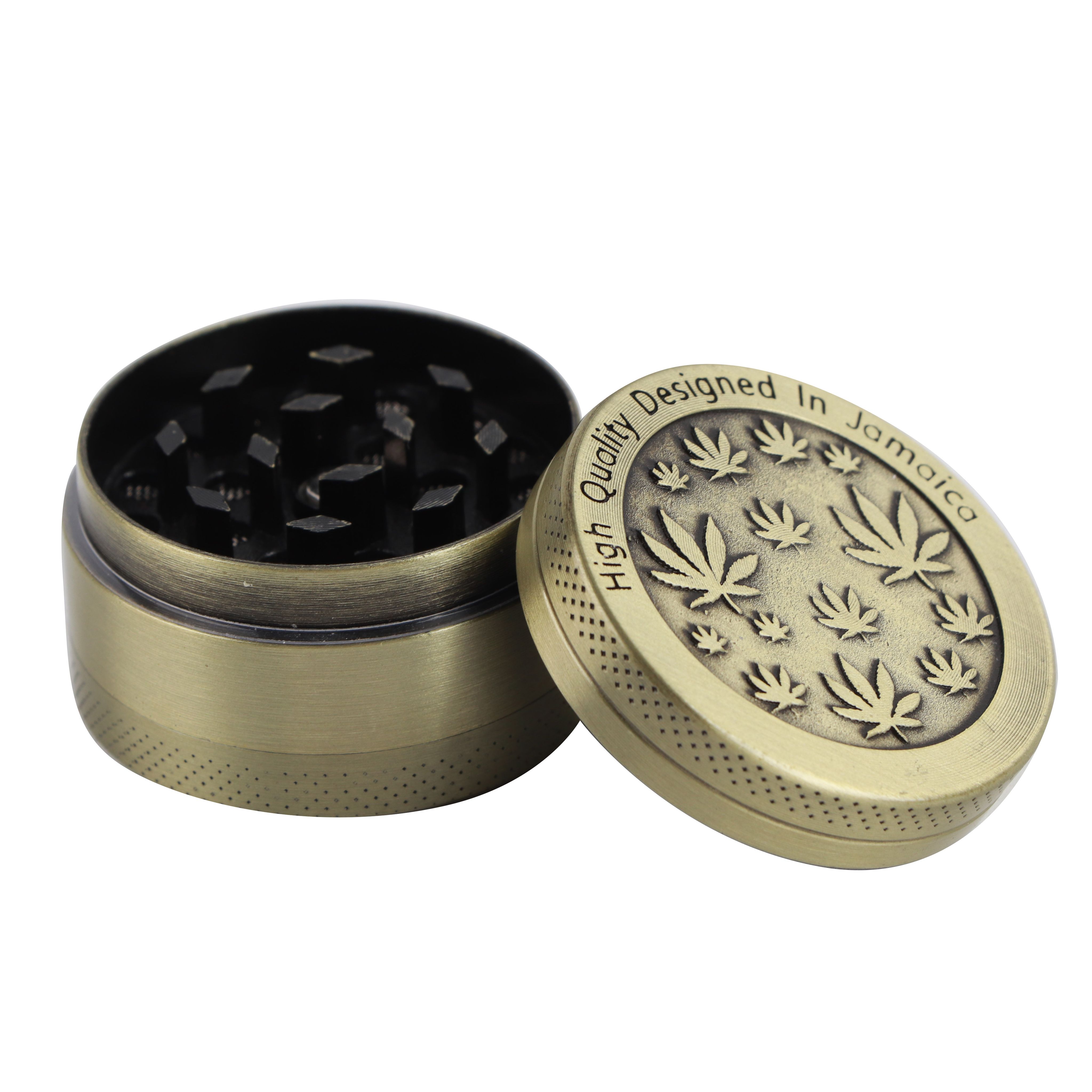 Leaf Pattern Grinder Colourful Zinc Alloy Manual Portable Abrader Crusher view 3