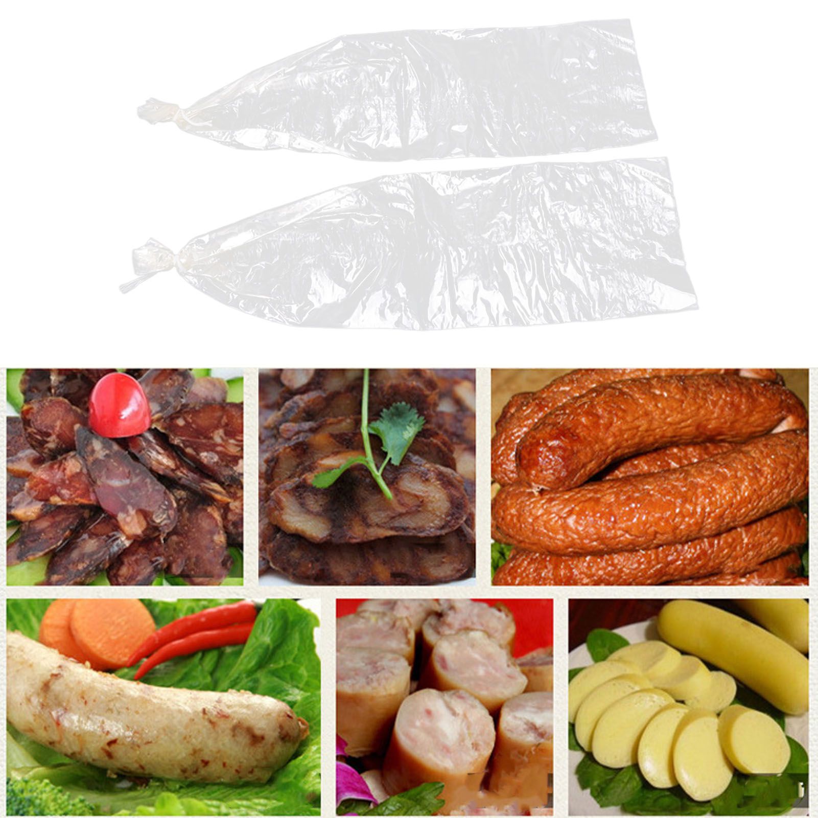 20Pcs Edible Drying Sausage Casing for Flavorous Homemade Sausages Ham Kitchen view 12