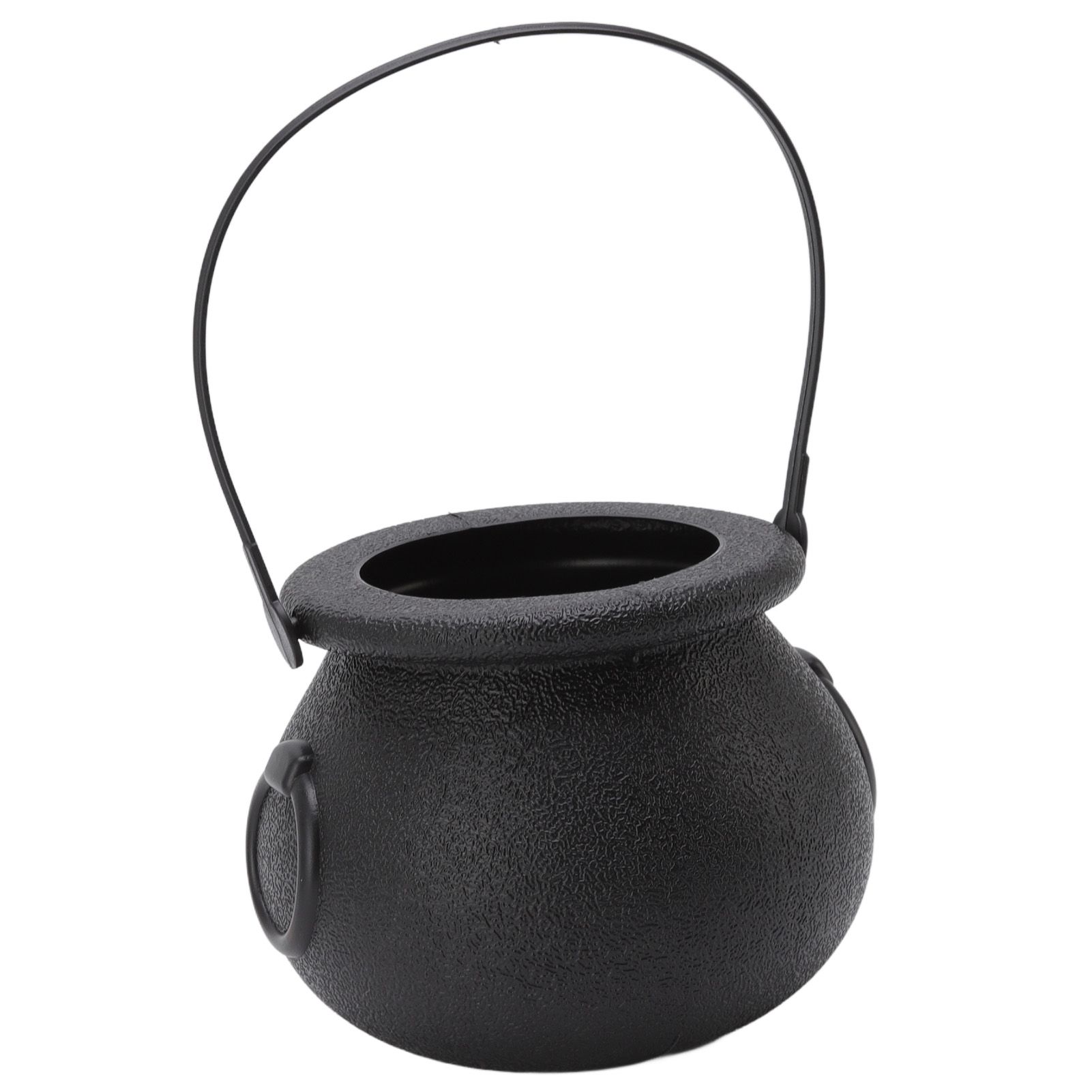 Candy Bucket Plastic Black Portable Cauldron Kettle Halloween Party Decoration view 5