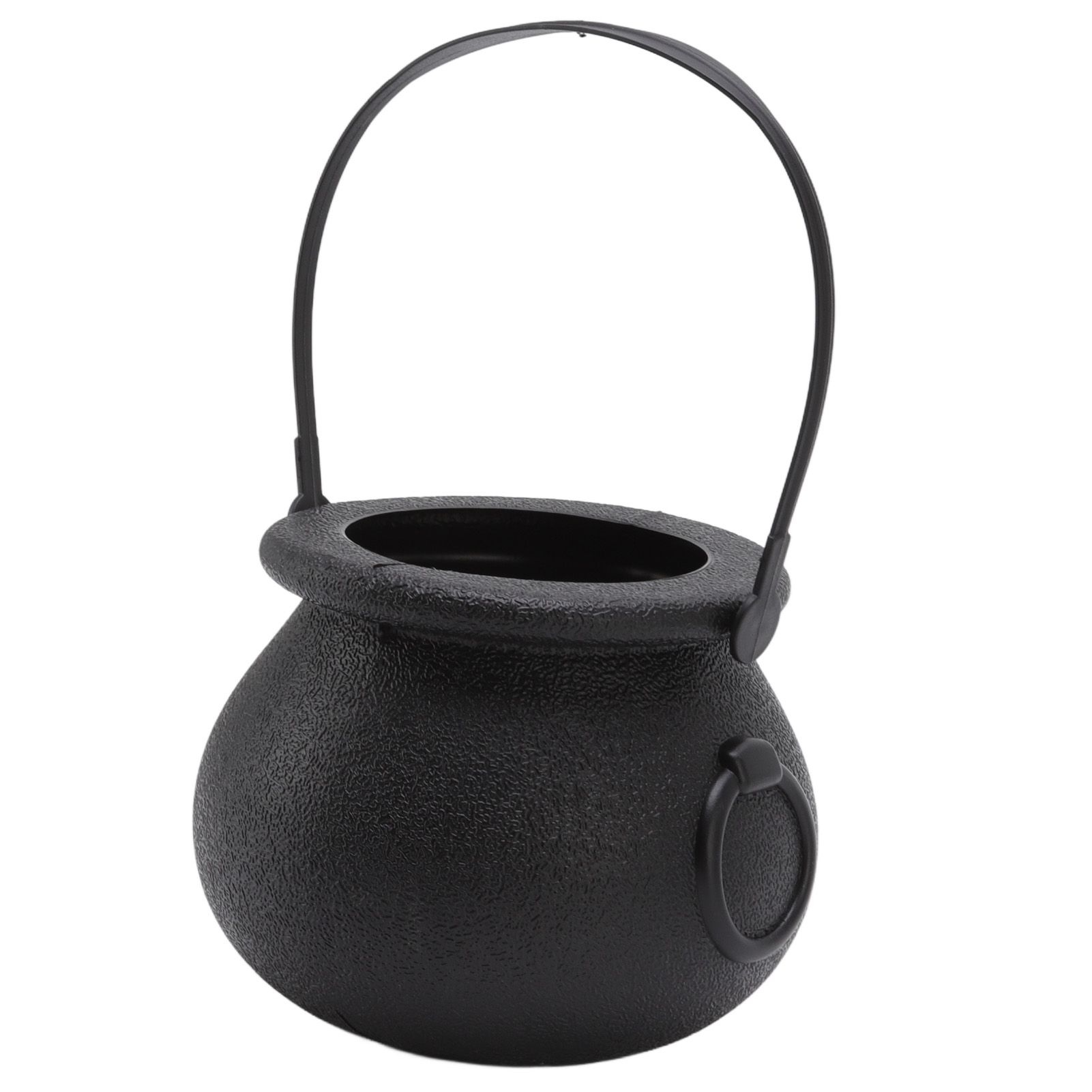 Candy Bucket Plastic Black Portable Cauldron Kettle Halloween Party Decoration view 6
