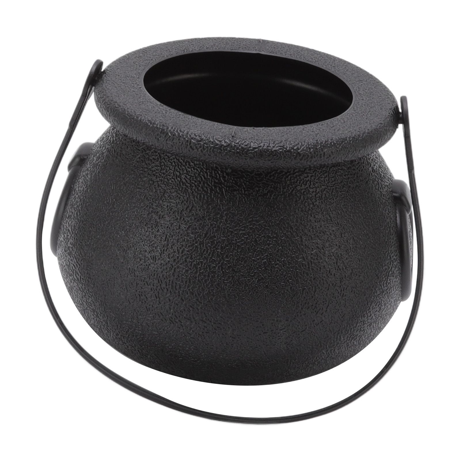 Candy Bucket Plastic Black Portable Cauldron Kettle Halloween Party Decoration view 9