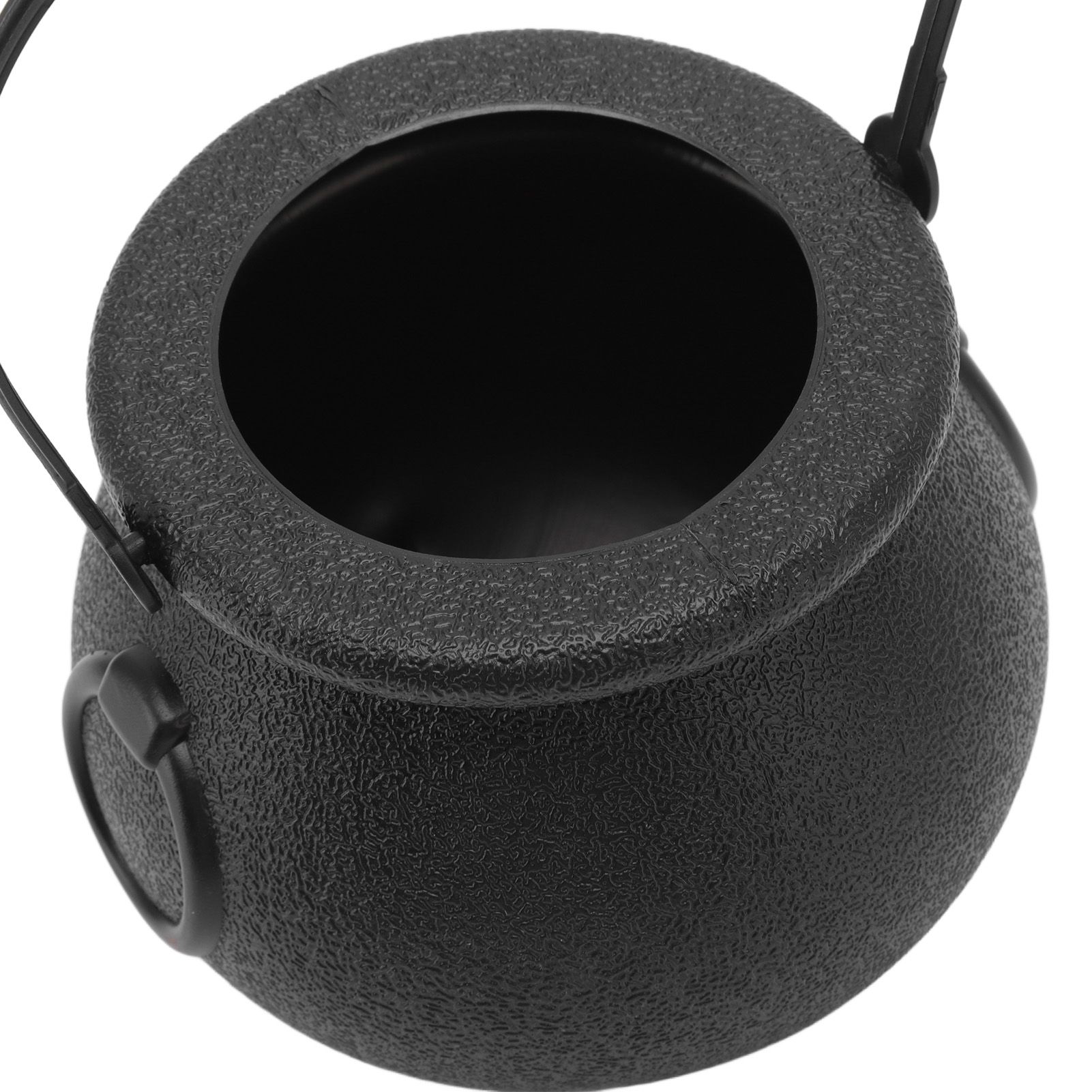 Candy Bucket Plastic Black Portable Cauldron Kettle Halloween Party Decoration view 13