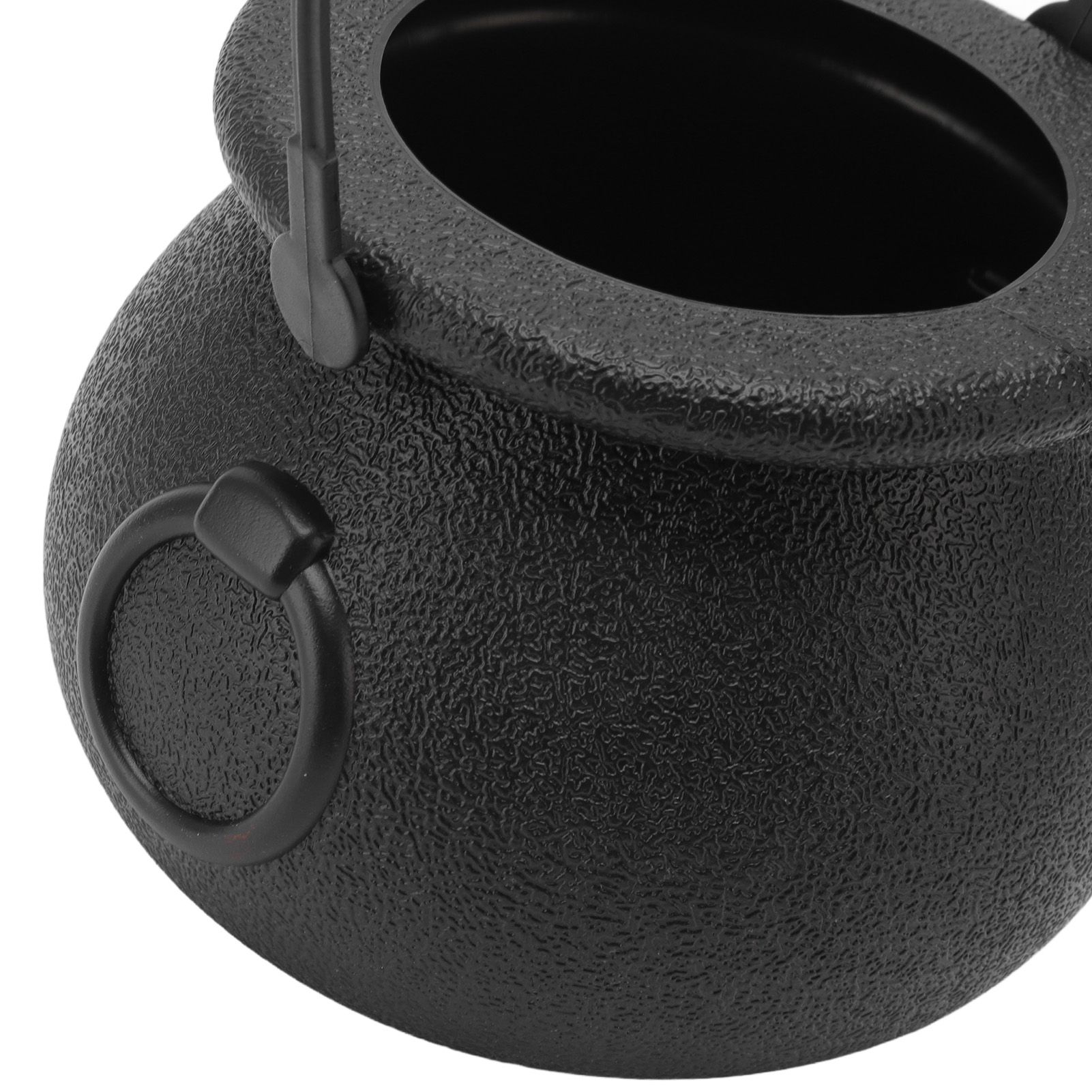 Candy Bucket Plastic Black Portable Cauldron Kettle Halloween Party Decoration view 14