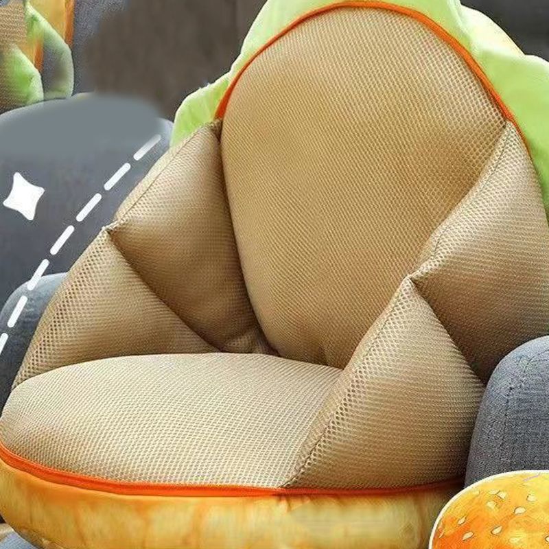 Hamburger Throw Pillow Multipurpose Plush and PP Cotton Back Pillow for view 2