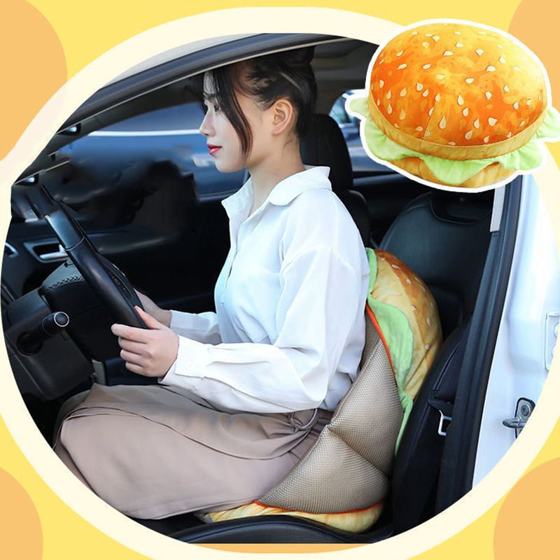 Hamburger Throw Pillow Multipurpose Plush and PP Cotton Back Pillow for view 5