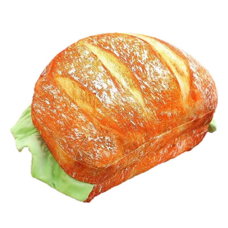 Hamburger Throw Pillow Multipurpose Plush and PP Cotton Back Pillow for