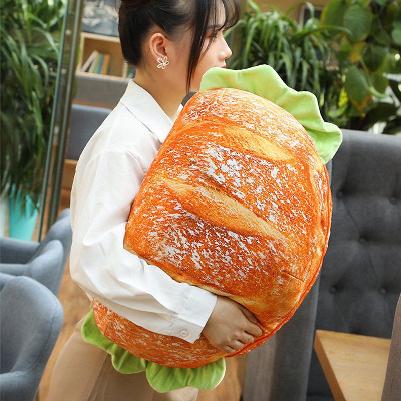 Hamburger Throw Pillow Multipurpose Plush and PP Cotton Back Pillow for view 4