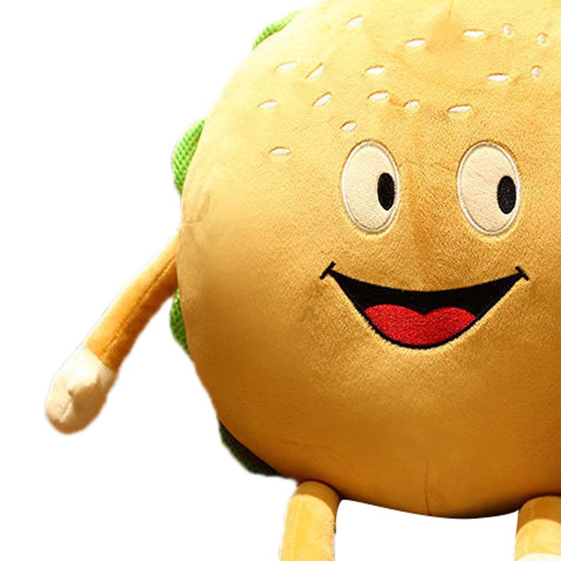 Hamburger Throw Pillow Multipurpose Plush and PP Cotton Back Pillow for view 2