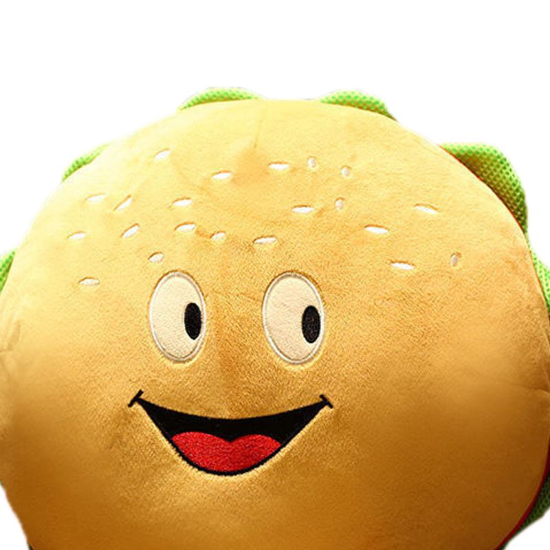 Hamburger Throw Pillow Multipurpose Plush and PP Cotton Back Pillow for view 3