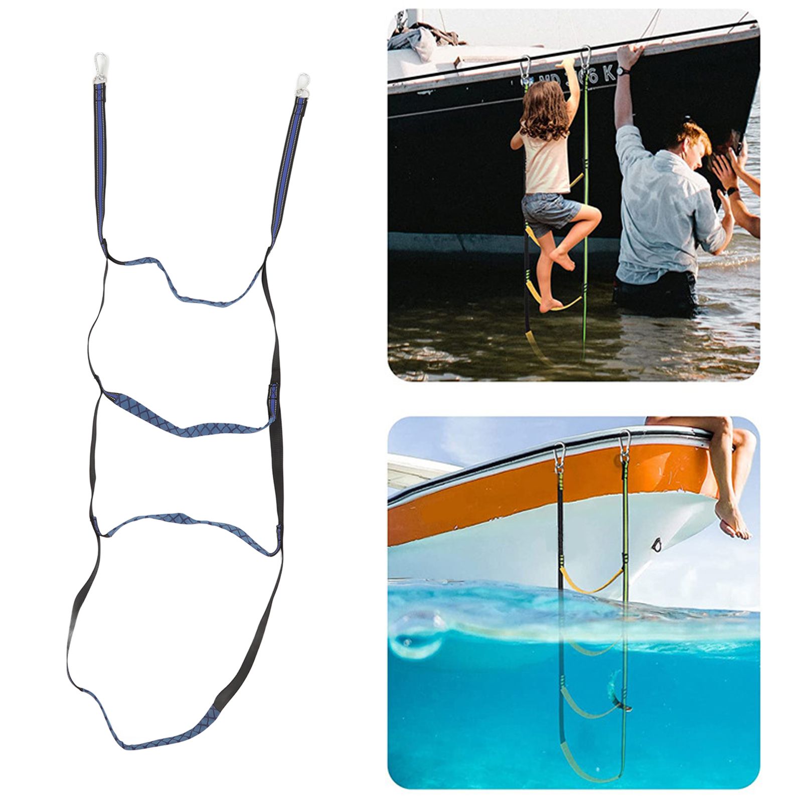 Boat Marine Rope Ladder Boarding Rope Ladder for Inflatable Boat Kayak view 11