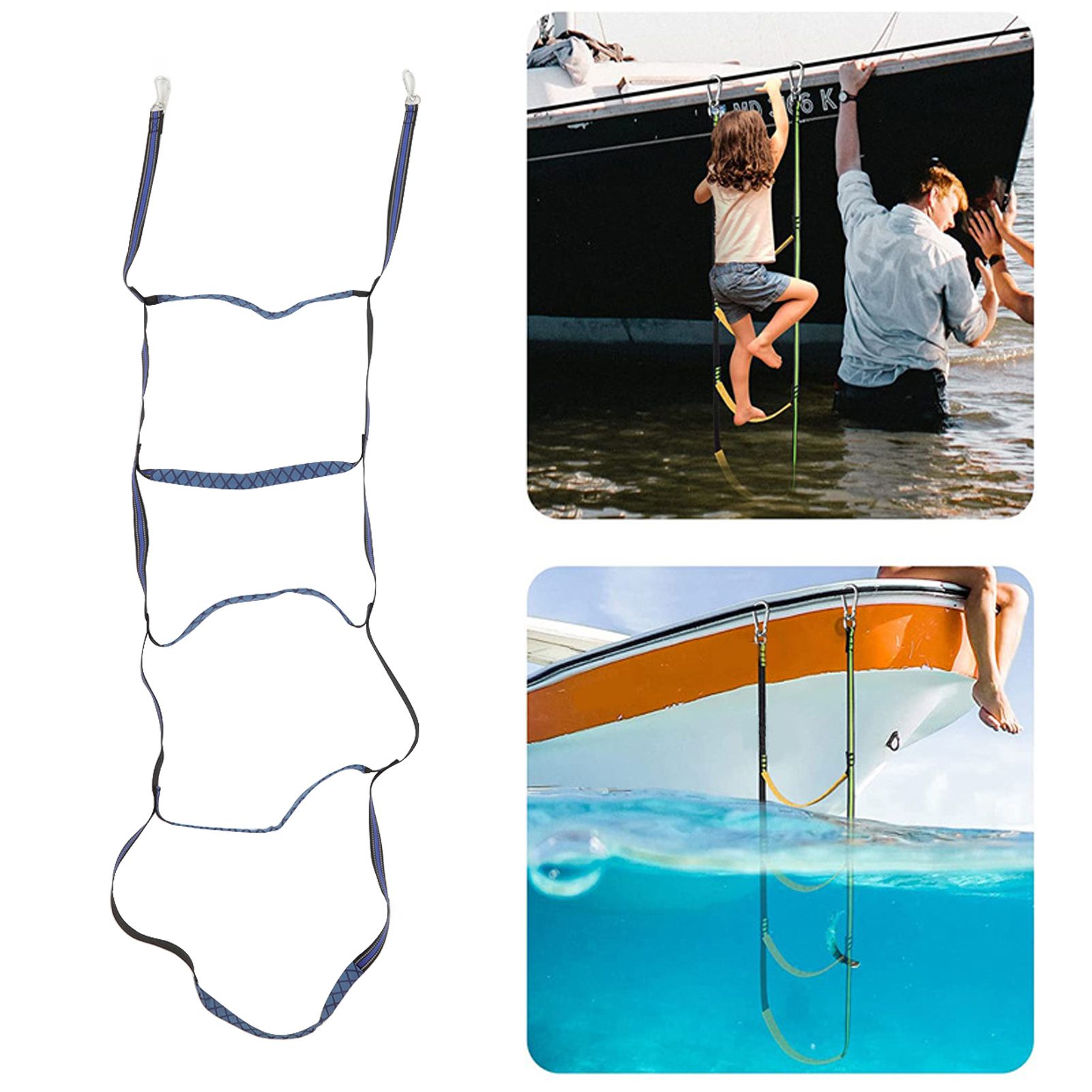 Boat Marine Rope Ladder Boarding Rope Ladder for Inflatable Boat Kayak view 11