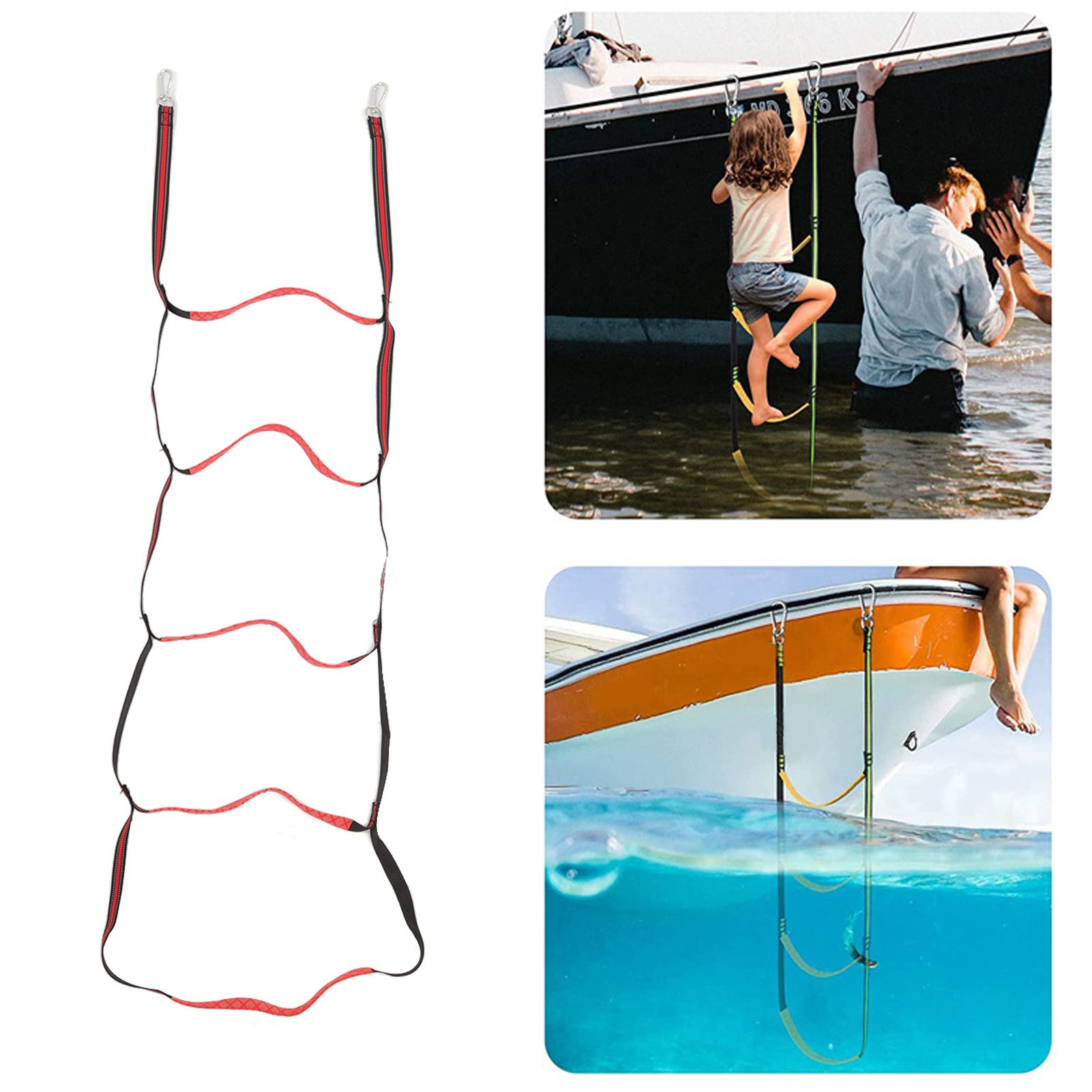 Boat Marine Rope Ladder Boarding Rope Ladder for Inflatable Boat Kayak view 11