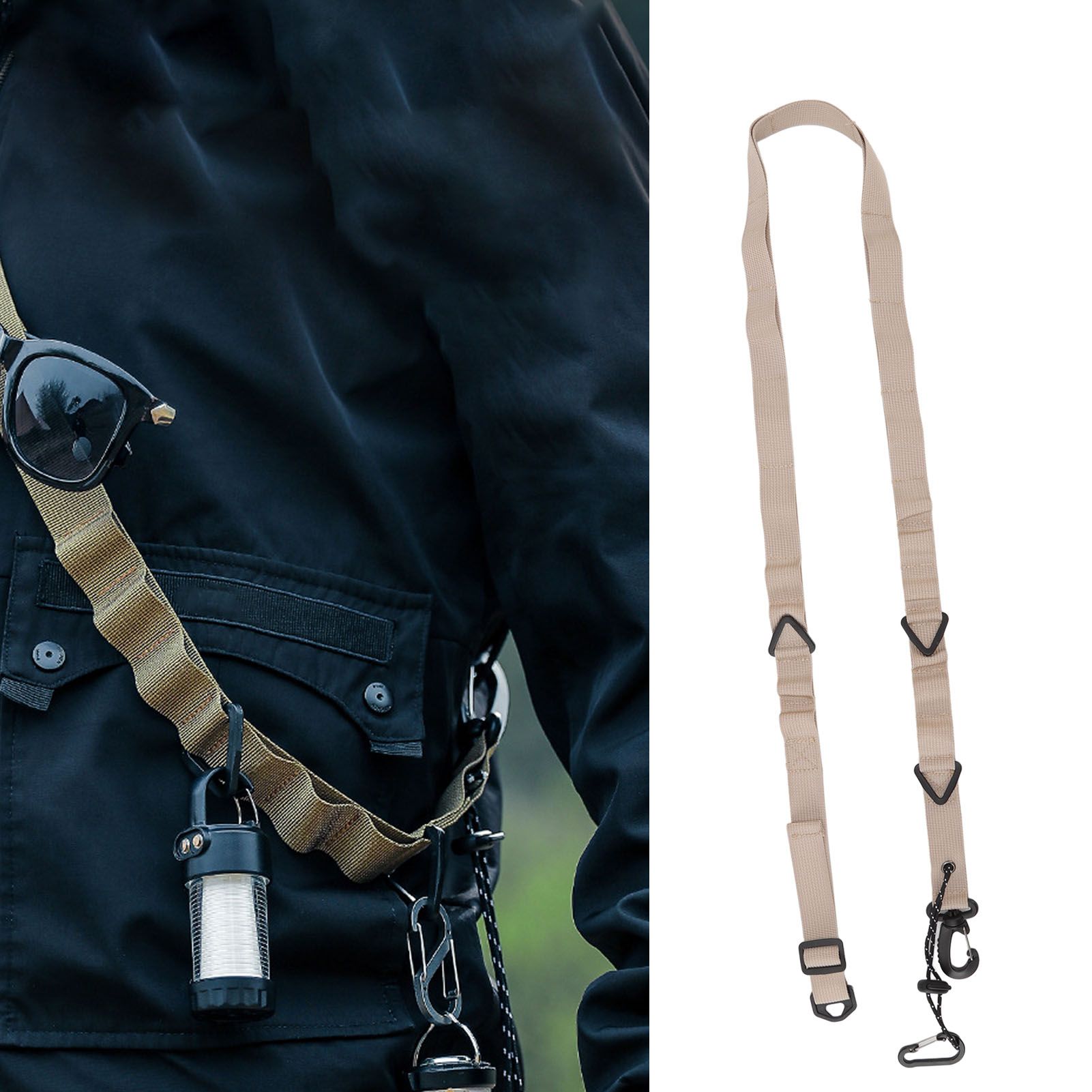 Shoulder Strap Canvas Multipurpose 24 Holes Adjustable Hanging Camping view 11