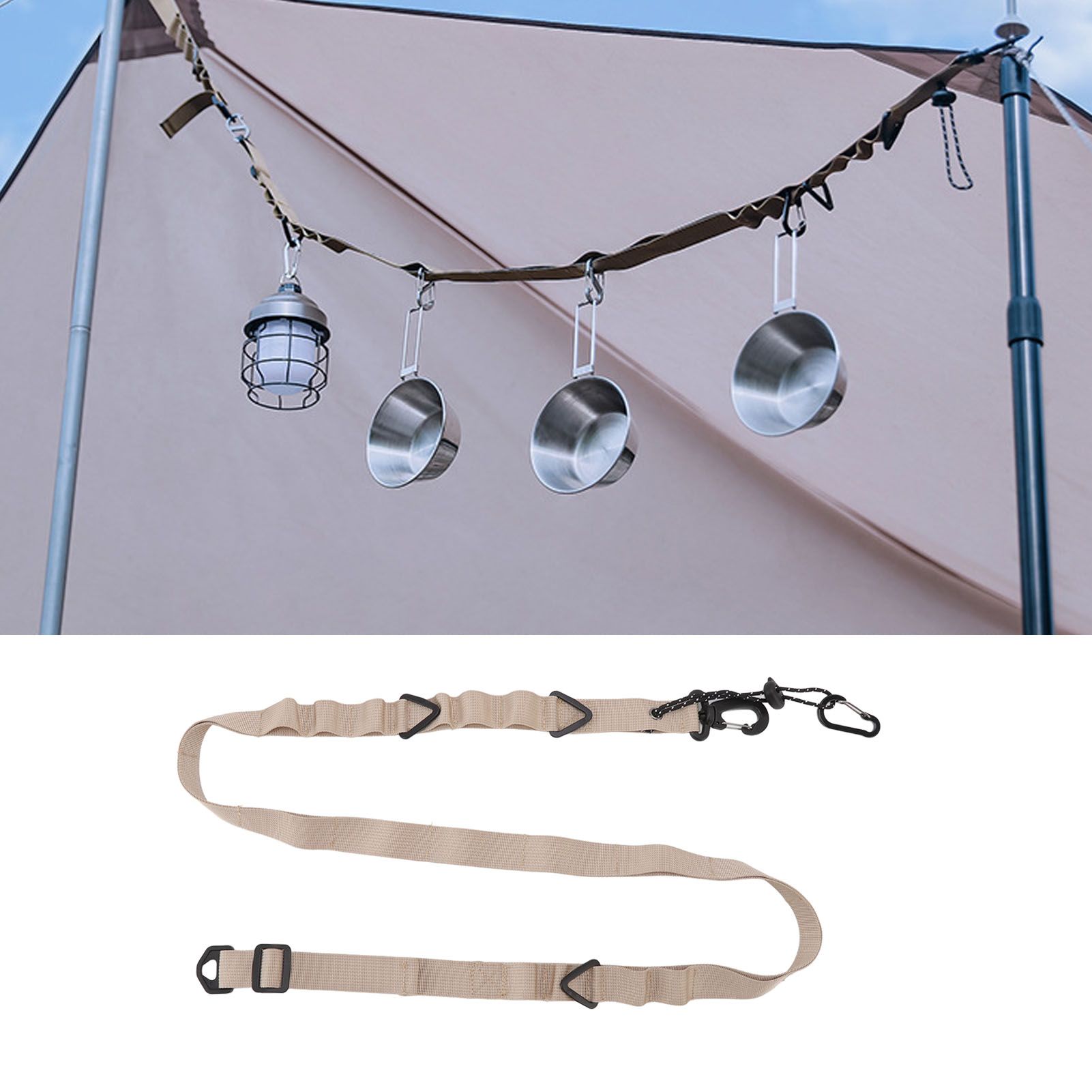 Shoulder Strap Canvas Multipurpose 24 Holes Adjustable Hanging Camping view 12