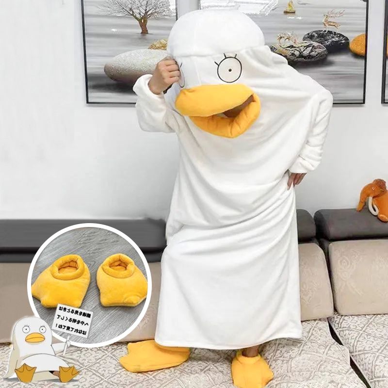 Duck Cosplay Costumes One Piece Pajamas Lovely Shape Jumpsuit Sleepwear for view 2
