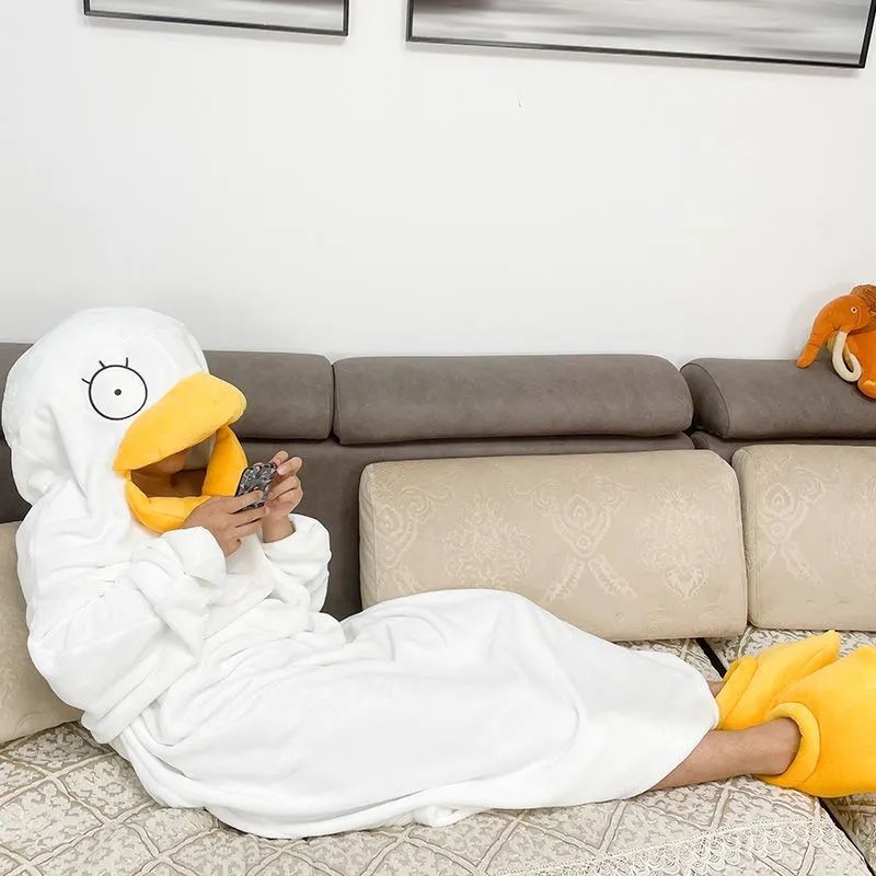 Duck Cosplay Costumes One Piece Pajamas Lovely Shape Jumpsuit Sleepwear for view 3