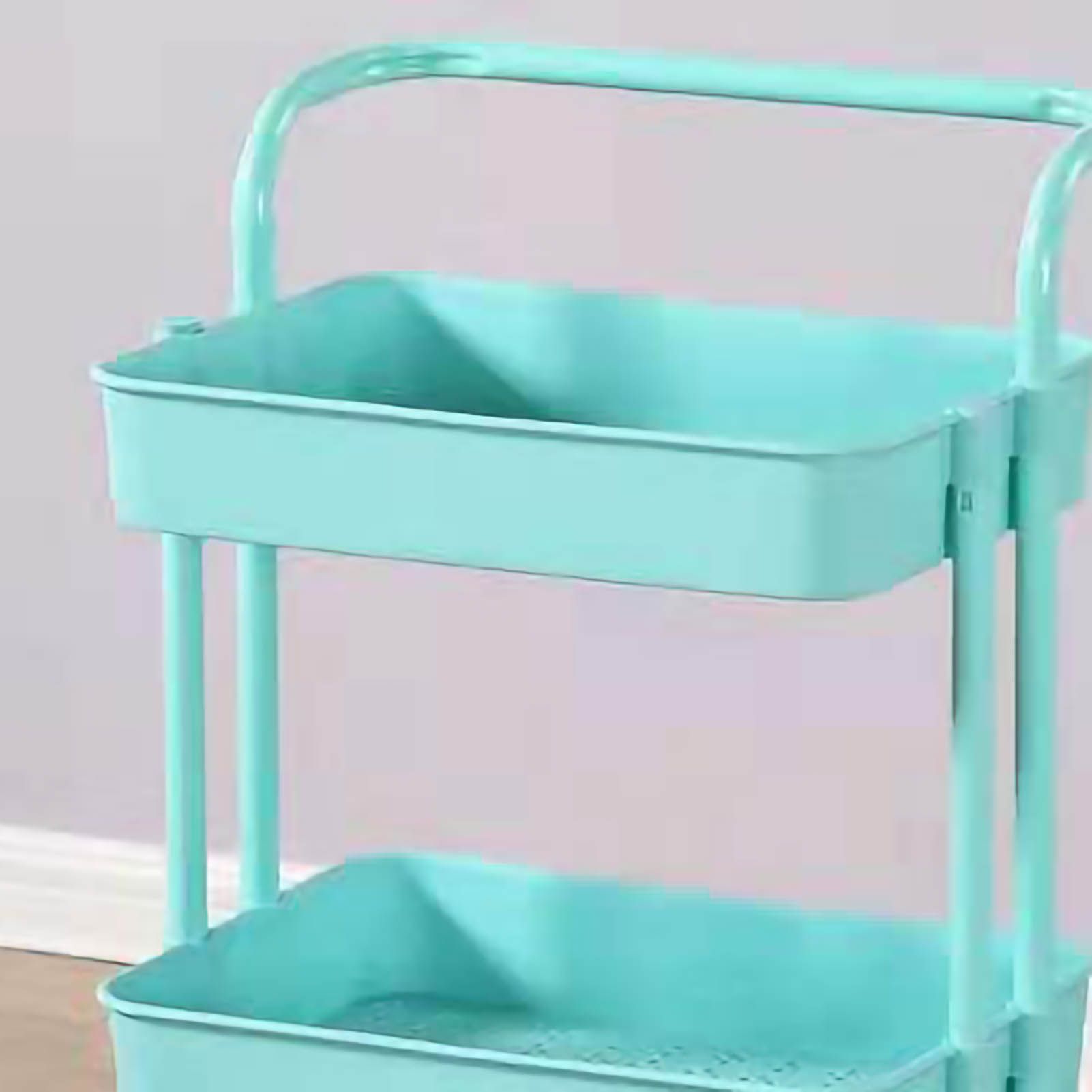 Heavy Duty 3 Tier Utility Rolling Cart Stylish Multifunctional Storage view 2