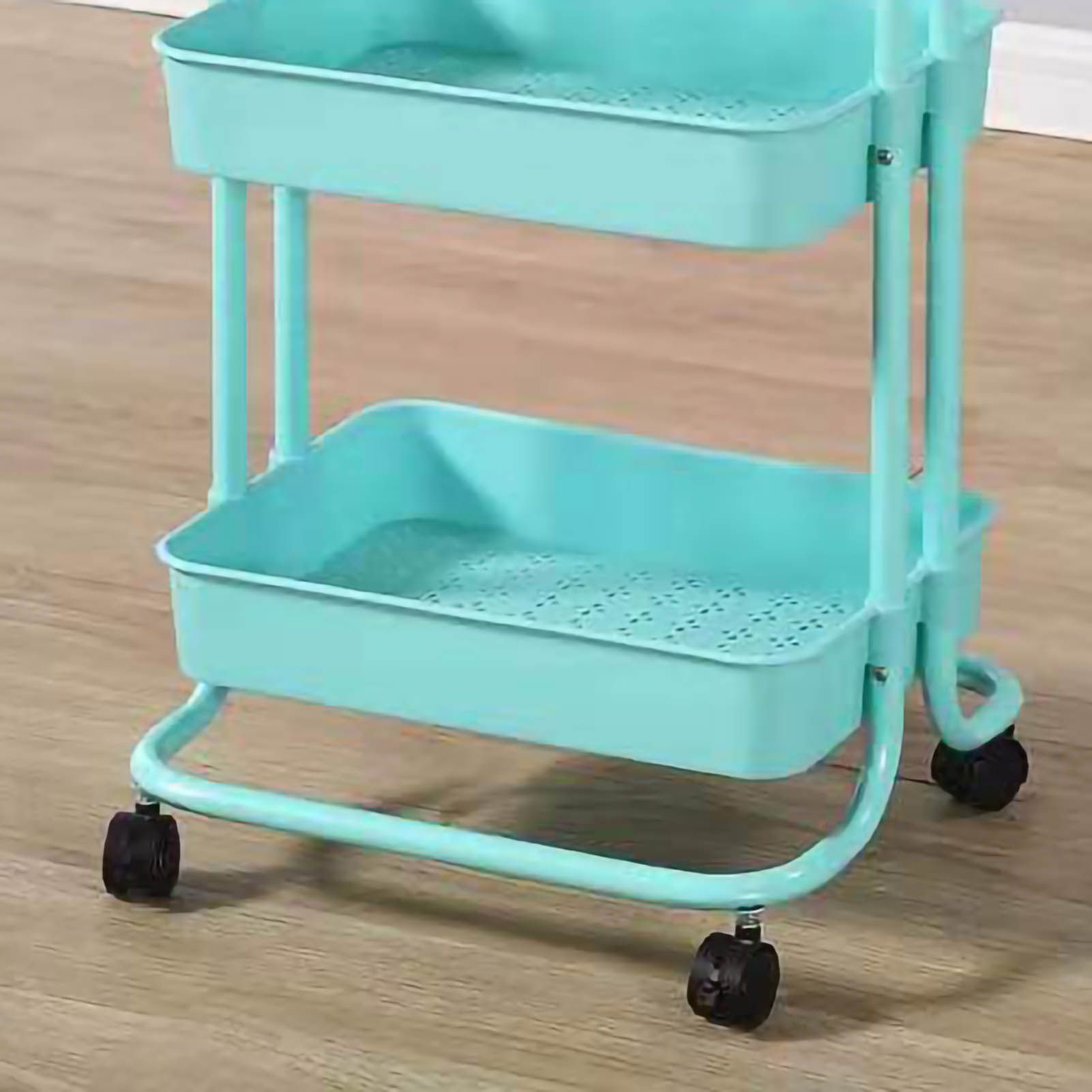 Heavy Duty 3 Tier Utility Rolling Cart Stylish Multifunctional Storage view 4