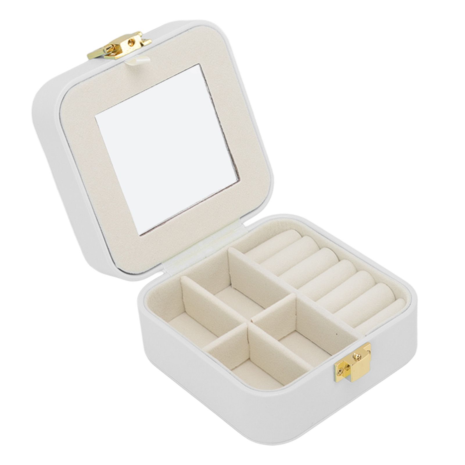 Jewelry Case Small Jewelry Box Organizer Display Storage Portable for Rings view 4