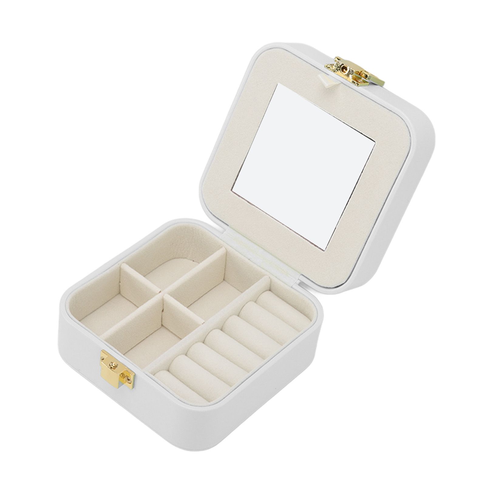 Jewelry Case Small Jewelry Box Organizer Display Storage Portable for Rings view 5