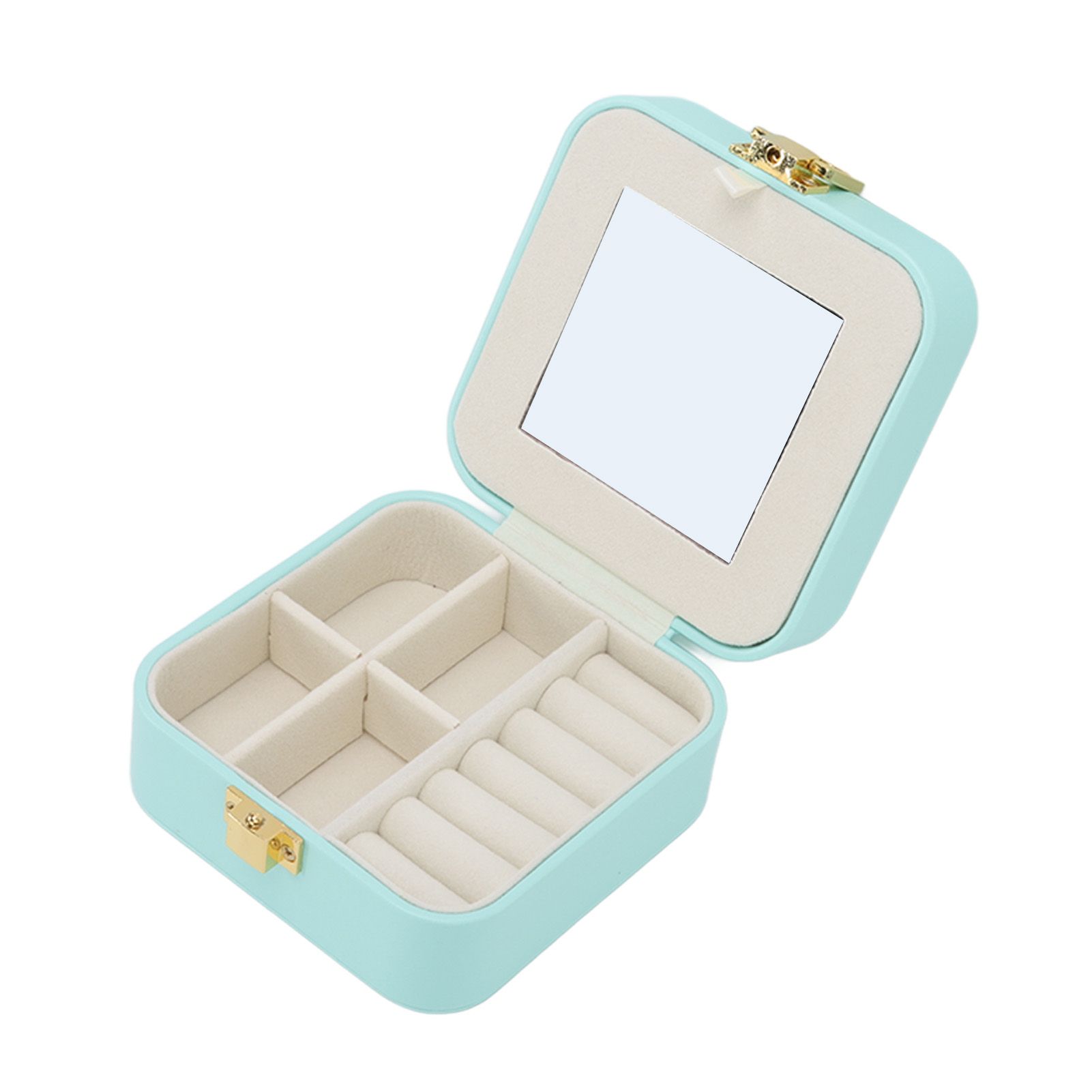 Jewelry Case Small Jewelry Box Organizer Display Storage Portable for Rings view 3