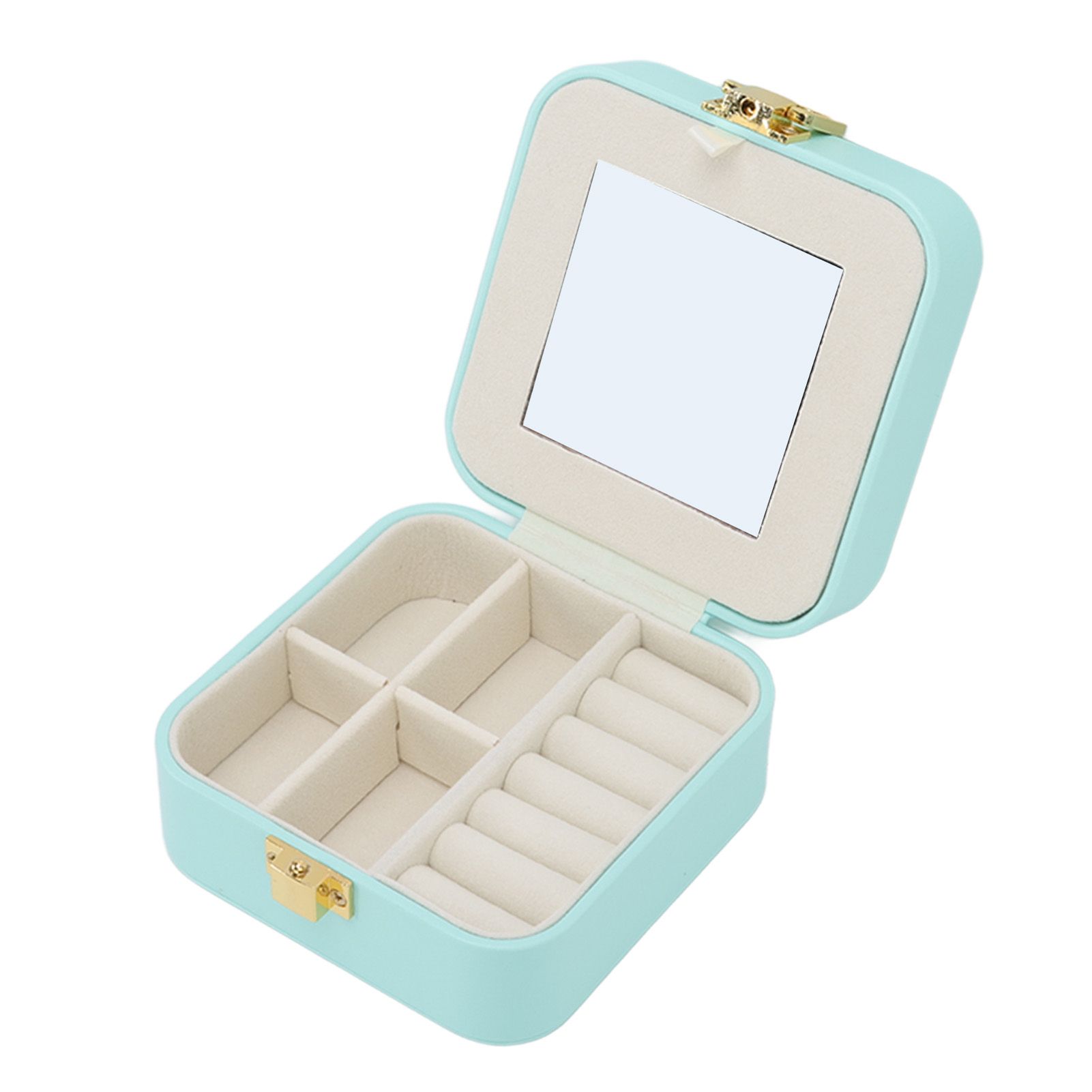 Jewelry Case Small Jewelry Box Organizer Display Storage Portable for Rings view 6