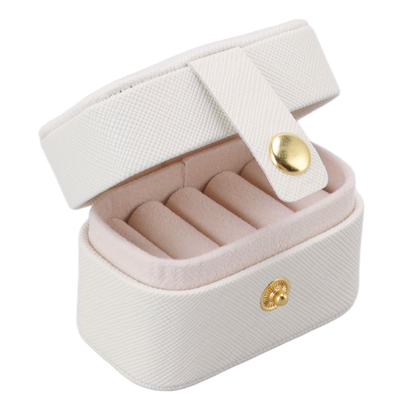 Mini Ring Storage Box PU Leather Small Jewelry Box Organizer Small Travel