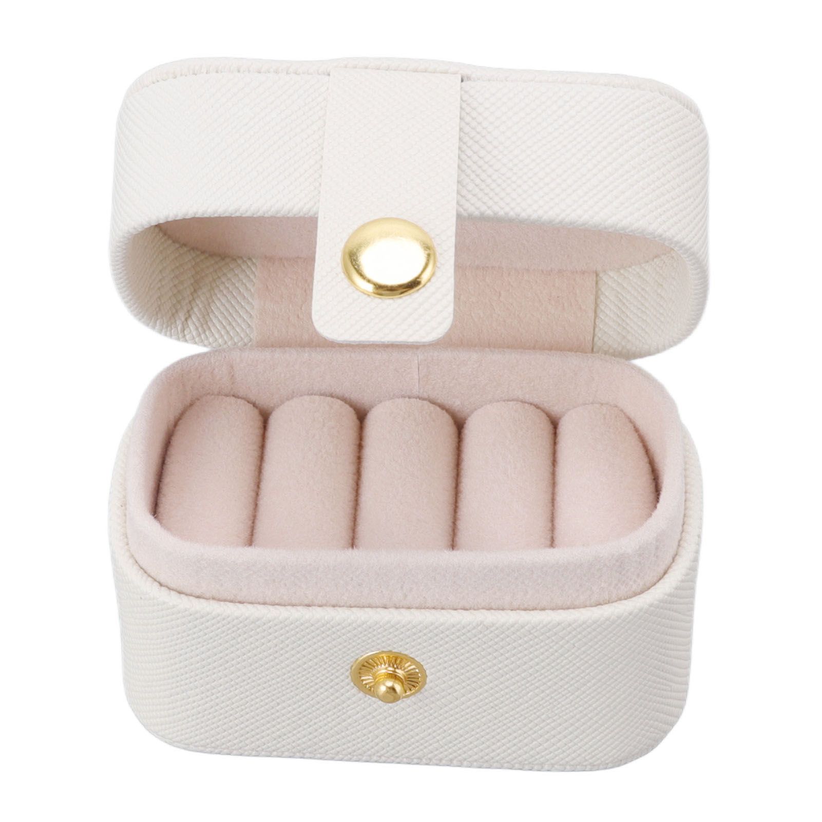 Mini Ring Storage Box PU Leather Small Jewelry Box Organizer Small Travel view 3