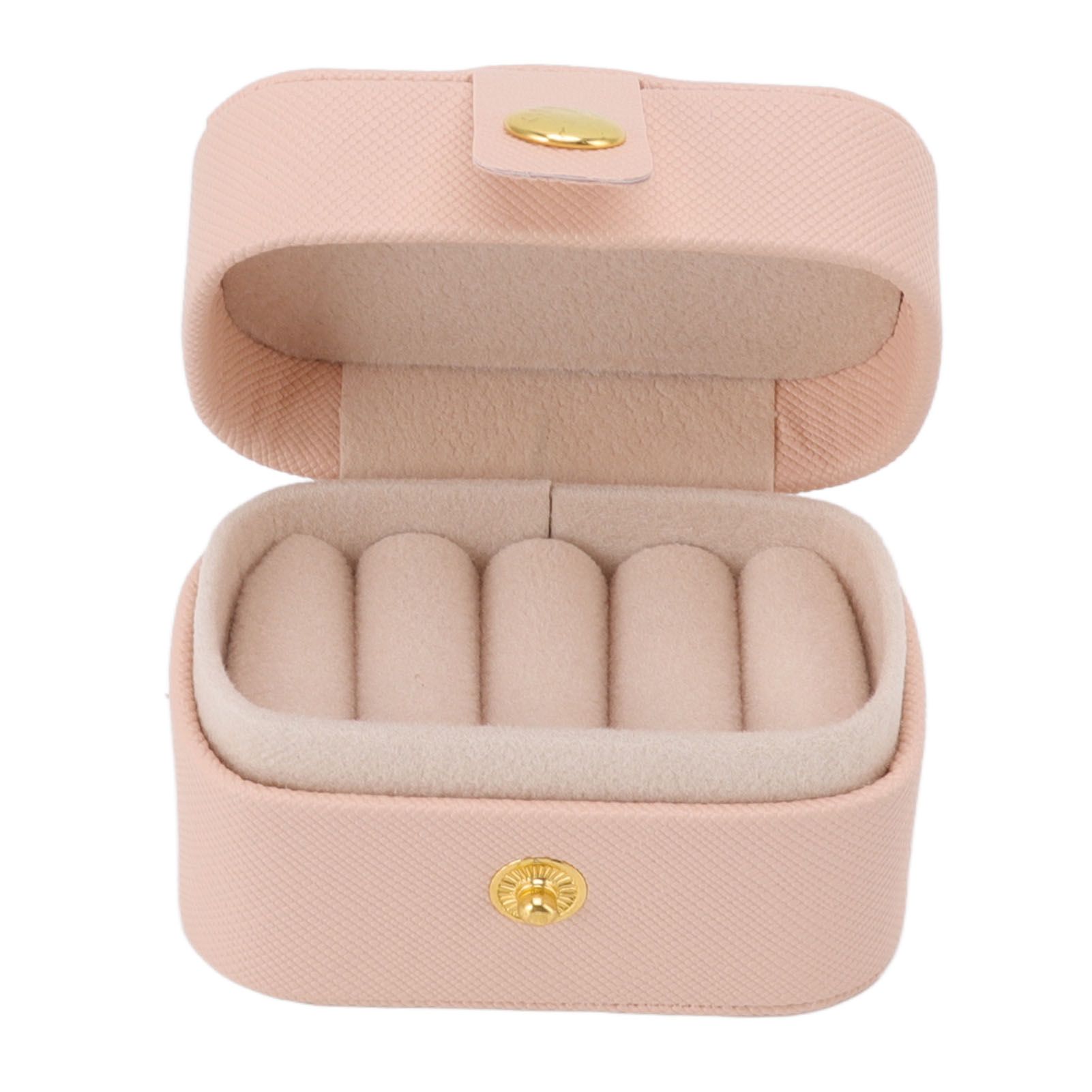 Mini Ring Storage Box PU Leather Small Jewelry Box Organizer Small Travel view 3