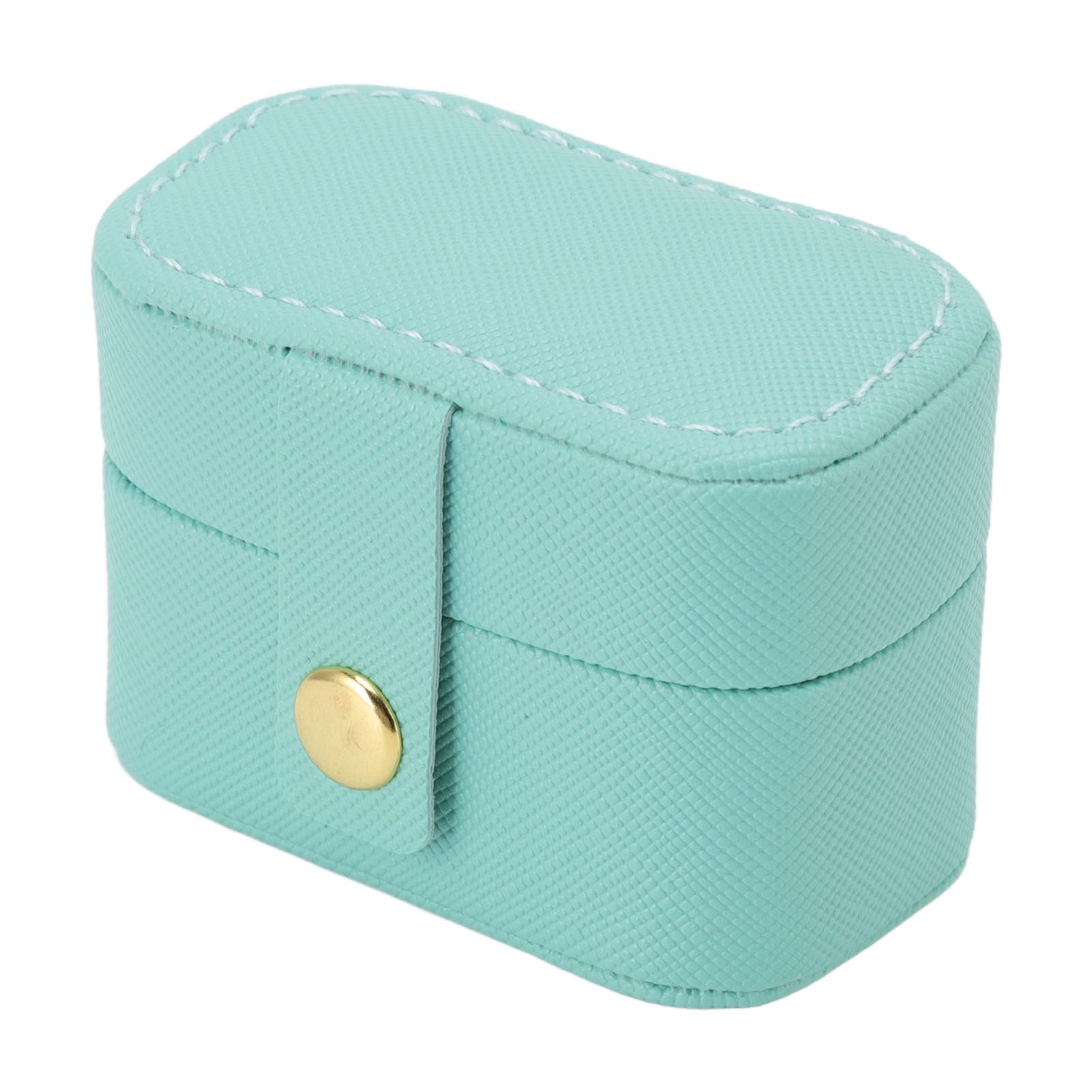 Mini Ring Storage Box PU Leather Small Jewelry Box Organizer Small Travel view 5