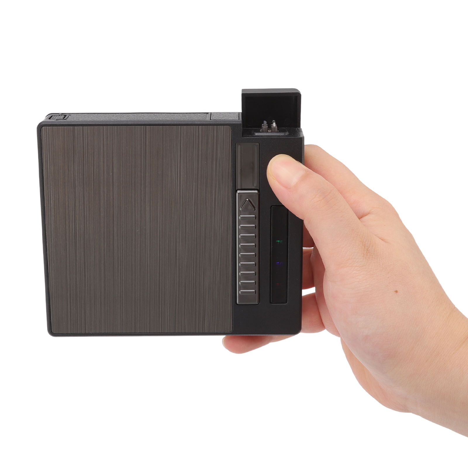 Cigarettes Case Box Automatic Ejection Holder with Dual Arc Lighter USB view 10
