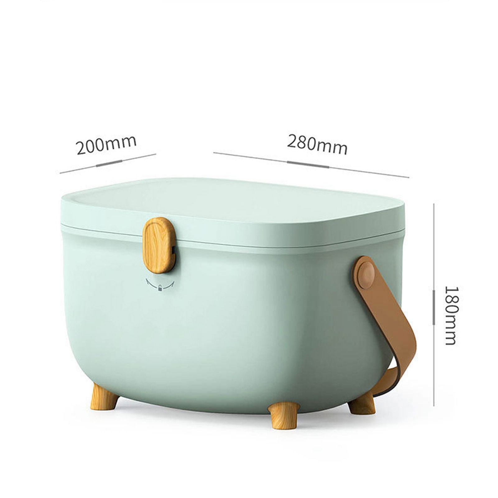 Plastic Medicine Storage Box Oval Double Layers Multi Grid Large Capacity view 5