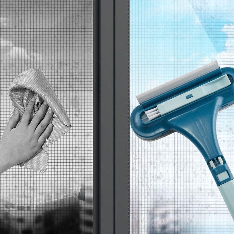 Double Sided Window Screen Wiper and Scrapper Multifunctional Window Squeegee view 5