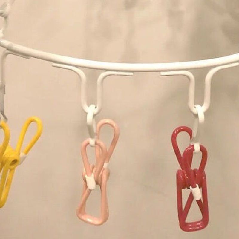 Clips Laundry Rack Dormitory Clamp Circular Clothes Drying Non Drop Multi view 5