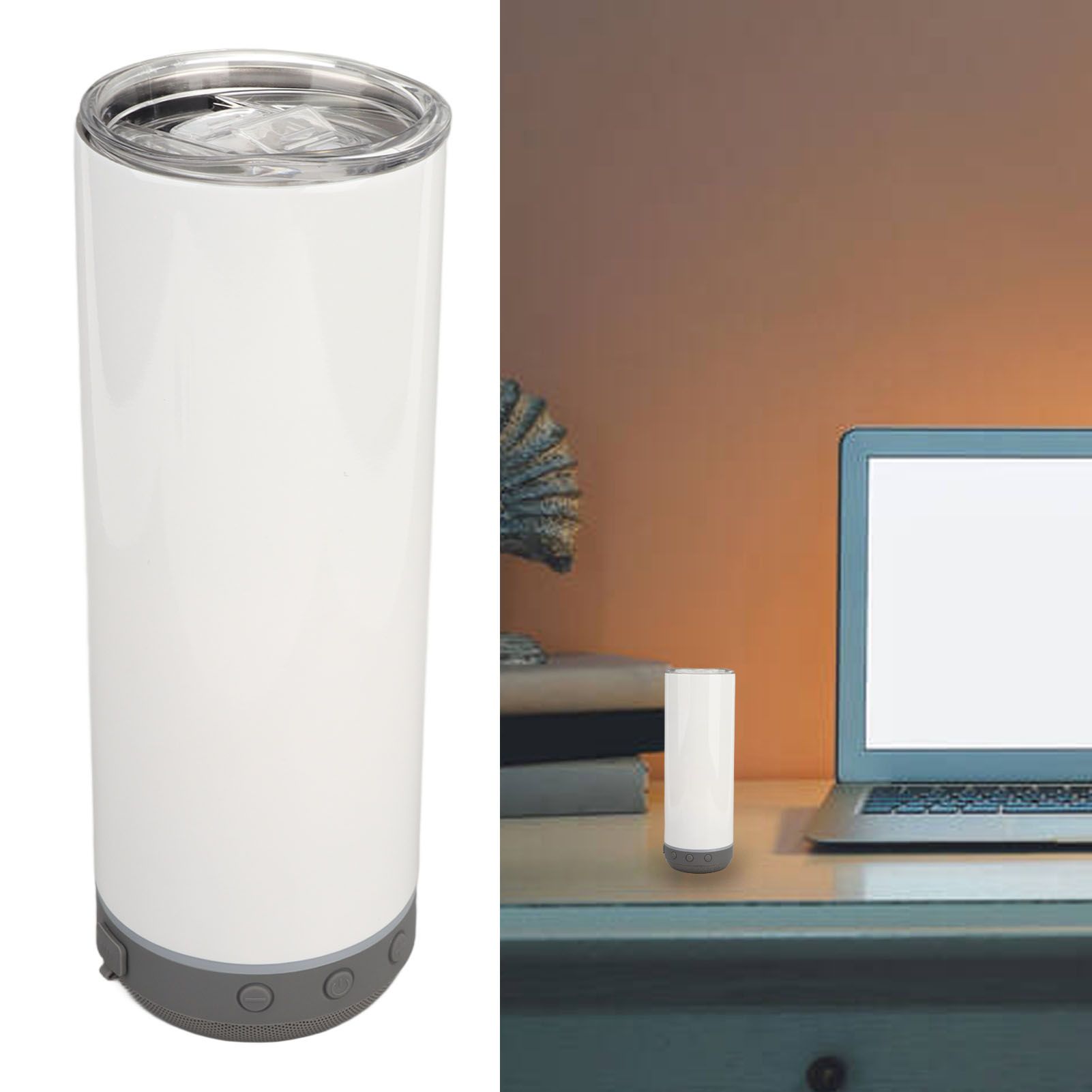 Sublimation Tumblers 20oz Straight Detachable Bluetooth Speaker Tumblers view 12