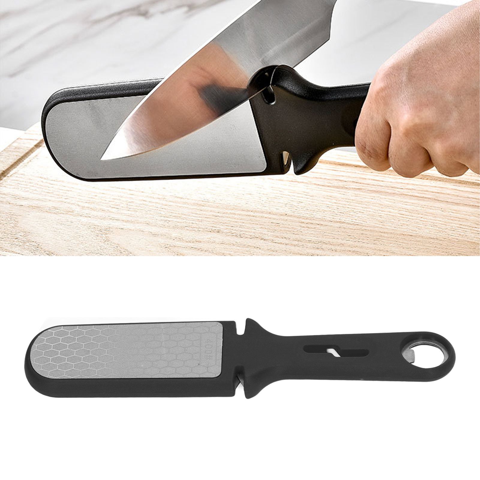 Double Sided Knife Sharpener 6 in 1 Multifunction Portable Knife Sharpening view 11