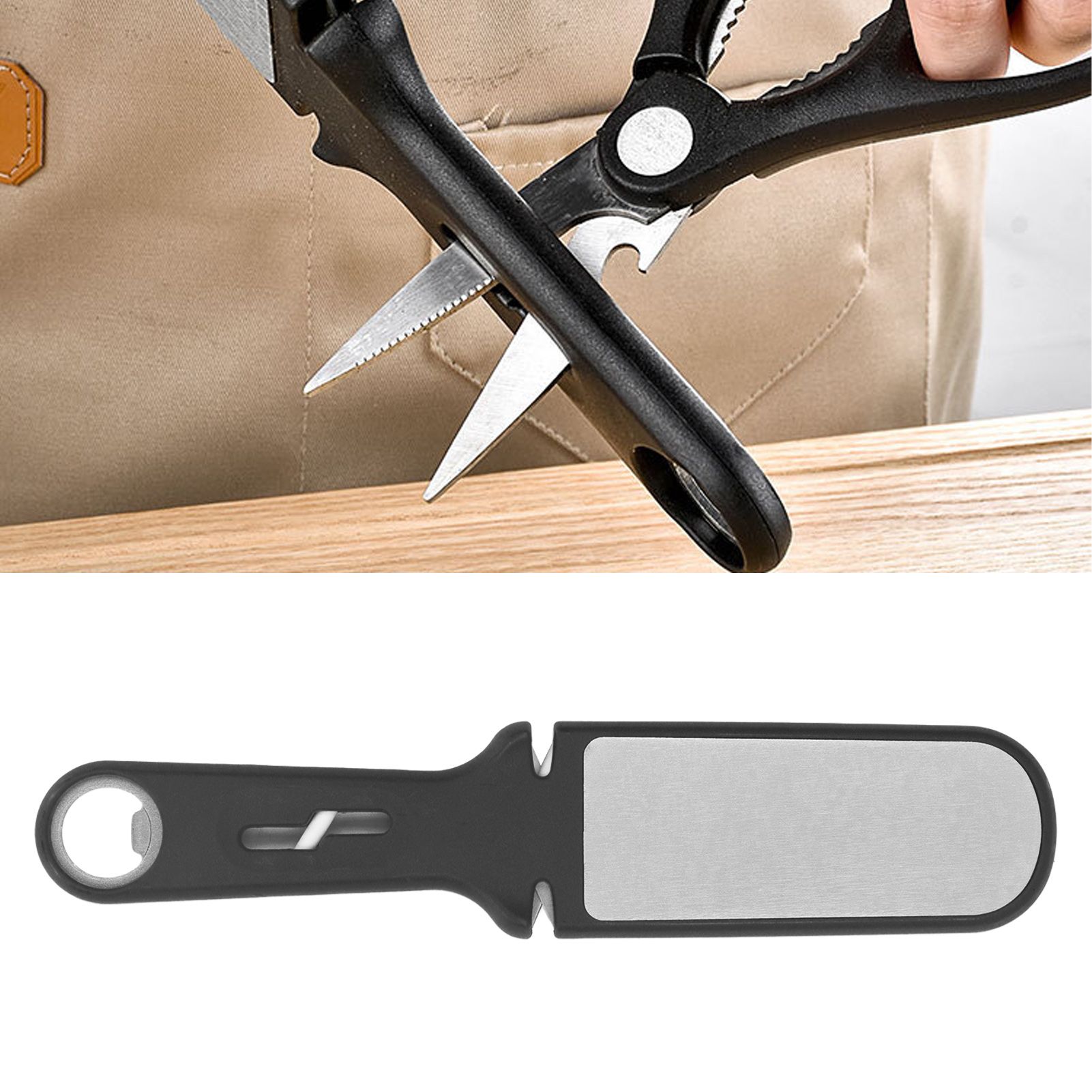 Double Sided Knife Sharpener 6 in 1 Multifunction Portable Knife Sharpening view 12