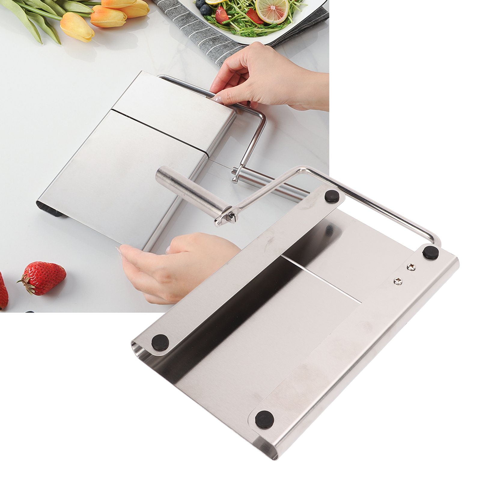 Wire Cheese Cutter Stainless Steel Kitchen Slicing Cutting Baking Tool Knife view 11