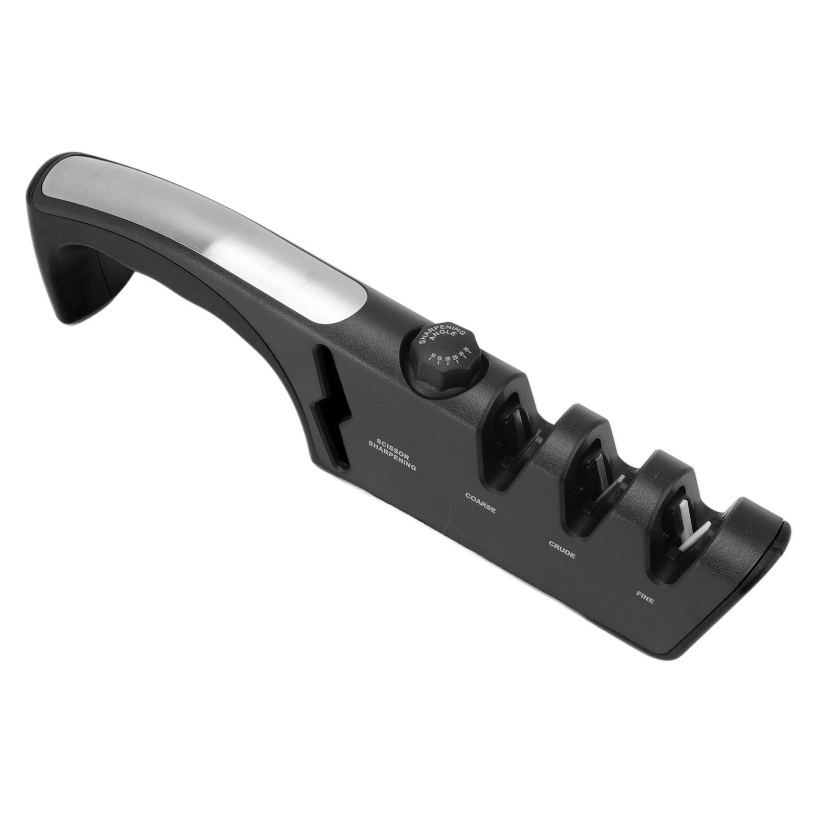 Knife Sharpener Diamond Black Ergonomic Multifunctional Adjustable 3 Stages view 3