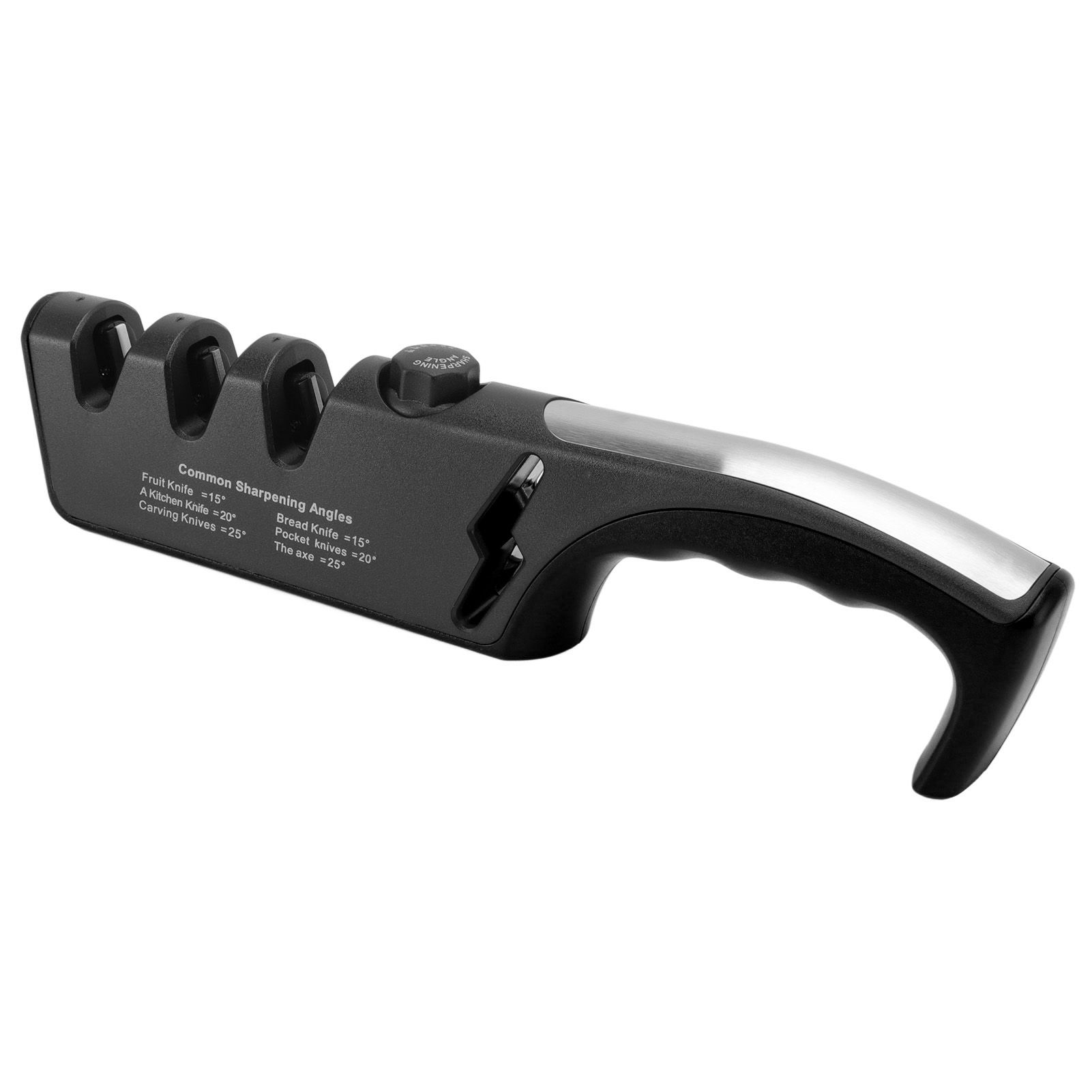 Knife Sharpener Diamond Black Ergonomic Multifunctional Adjustable 3 Stages view 7