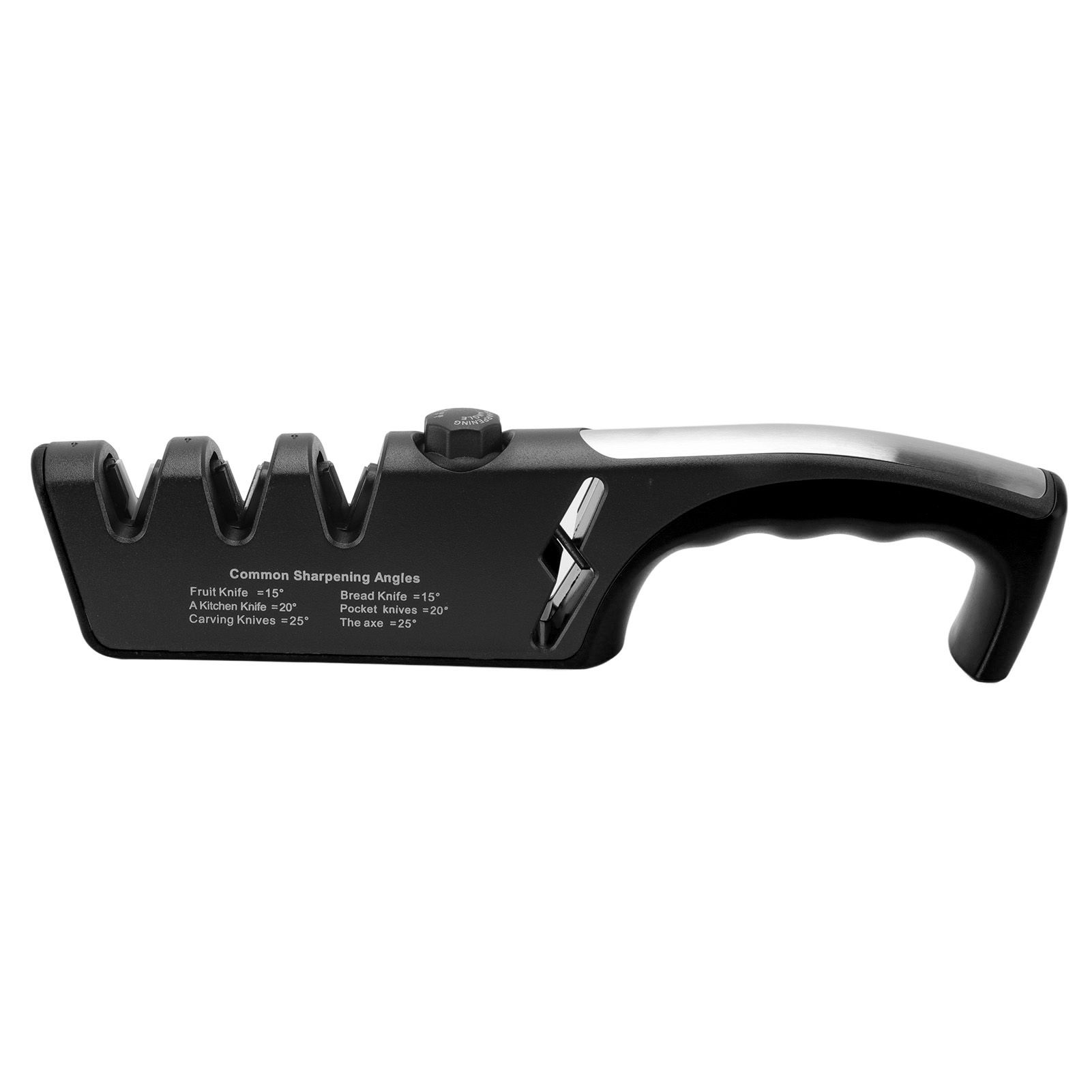 Knife Sharpener Diamond Black Ergonomic Multifunctional Adjustable 3 Stages view 8