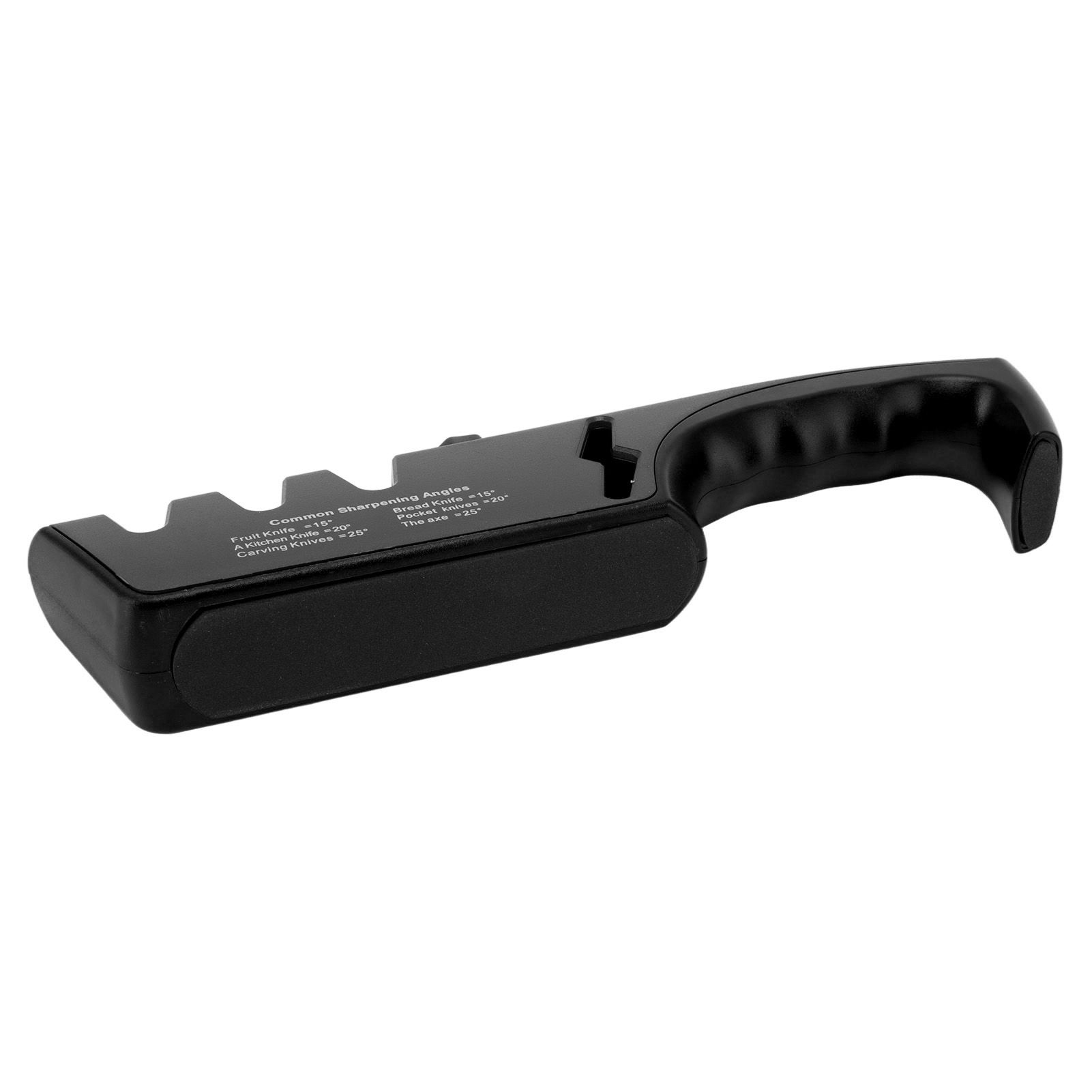 Knife Sharpener Diamond Black Ergonomic Multifunctional Adjustable 3 Stages view 9