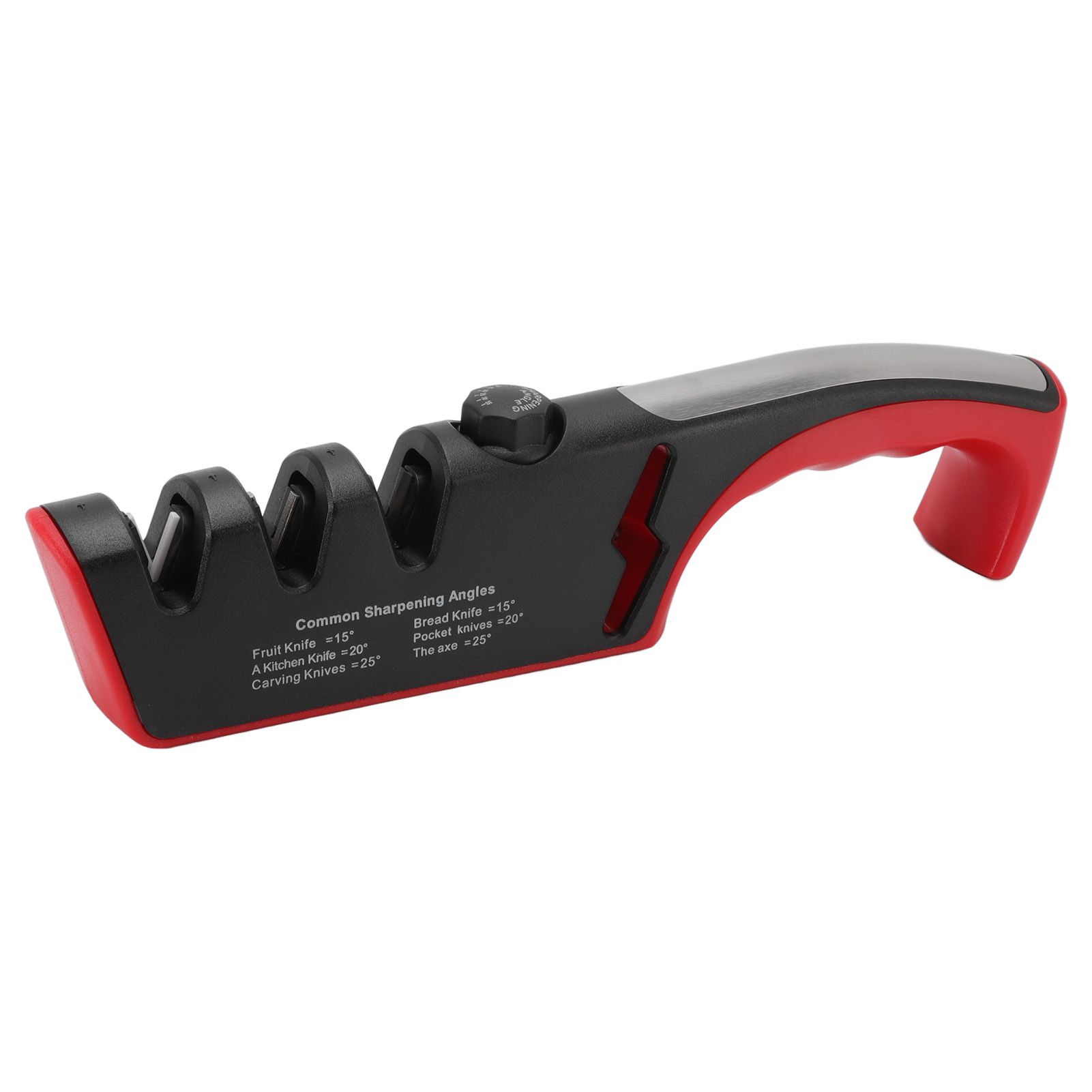 Knife Sharpener Diamond Black Ergonomic Multifunctional Adjustable 3 Stages
