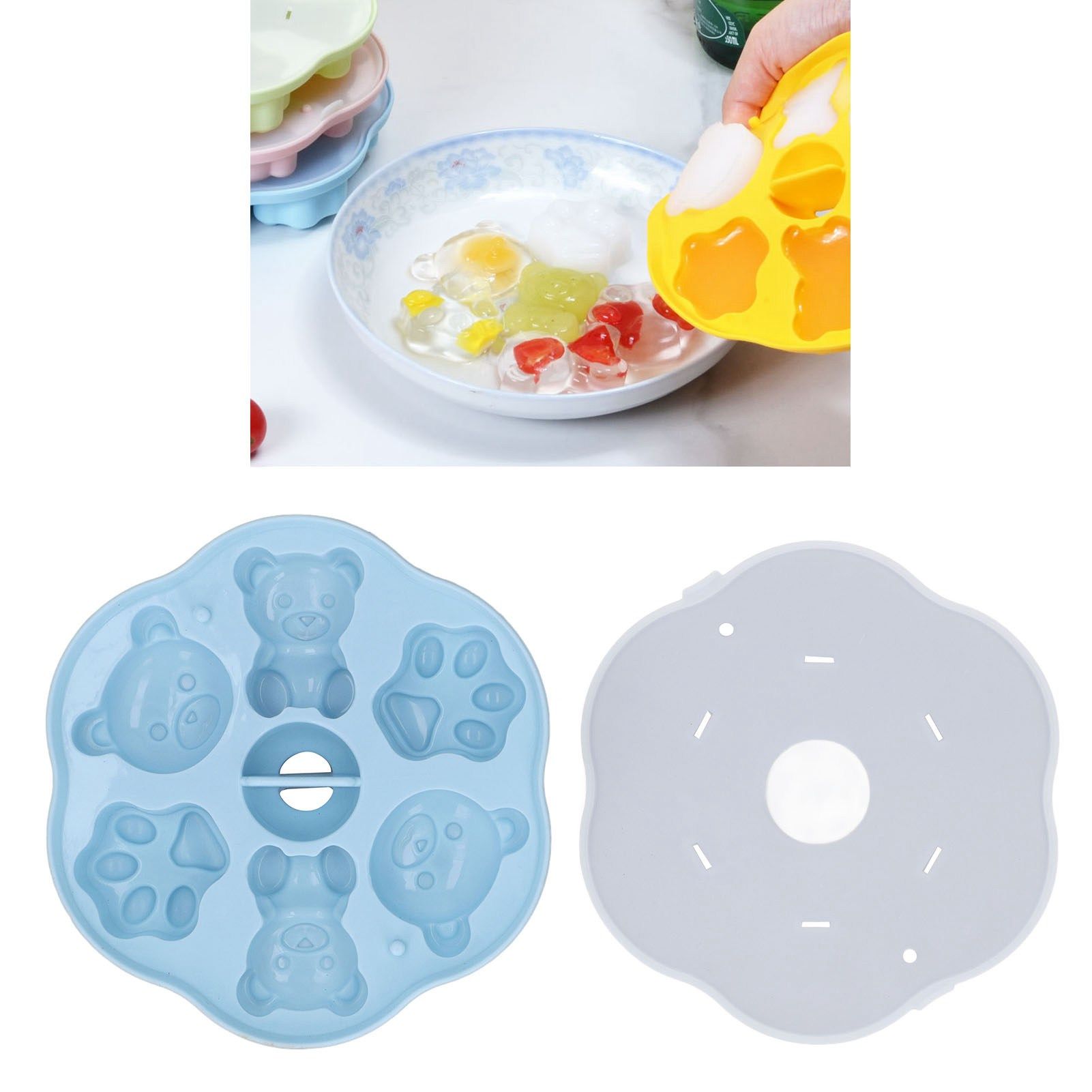 Jelly Mold Silicone Lovely Bear Cat Paw Ice Cube Cake Pudding Kitchen Mould view 12