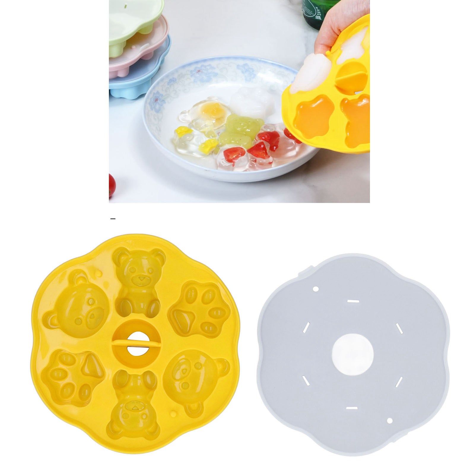 Jelly Mold Silicone Lovely Bear Cat Paw Ice Cube Cake Pudding Kitchen Mould view 12