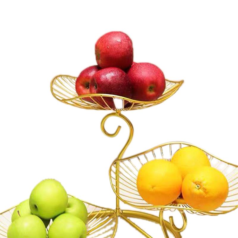 Nordic Style 3 Tier Fruit Basket Modern Multi Layer Fruit Snack Storage Basket view 2