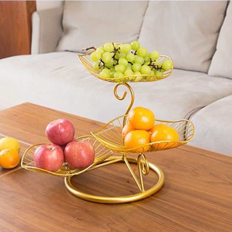 Nordic Style 3 Tier Fruit Basket Modern Multi Layer Fruit Snack Storage Basket view 4