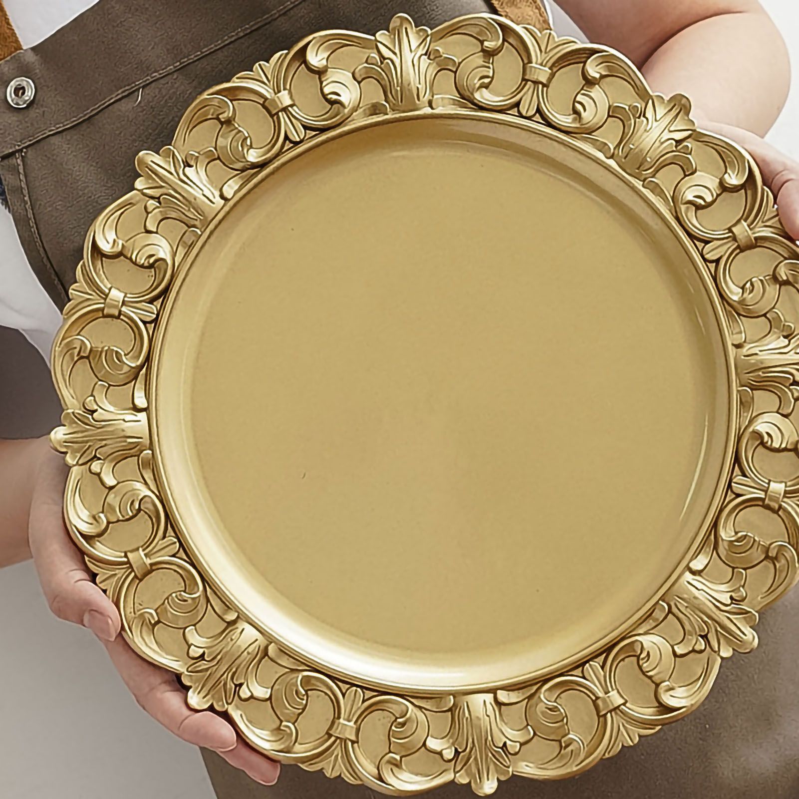 Vintage Photography Ornaments Tray Plastic Retro Storage Tray Round Decorative view 2