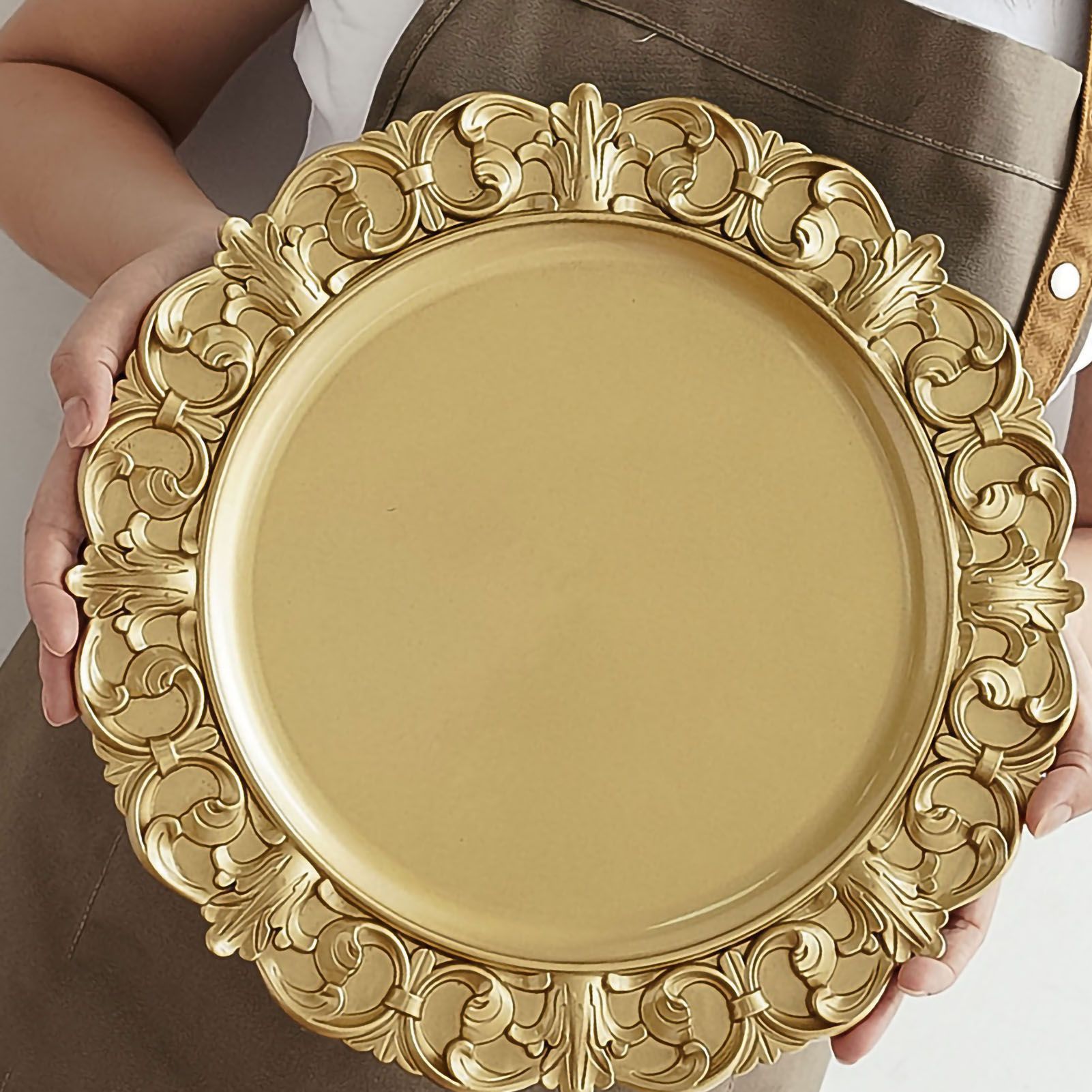 Vintage Photography Ornaments Tray Plastic Retro Storage Tray Round Decorative view 4